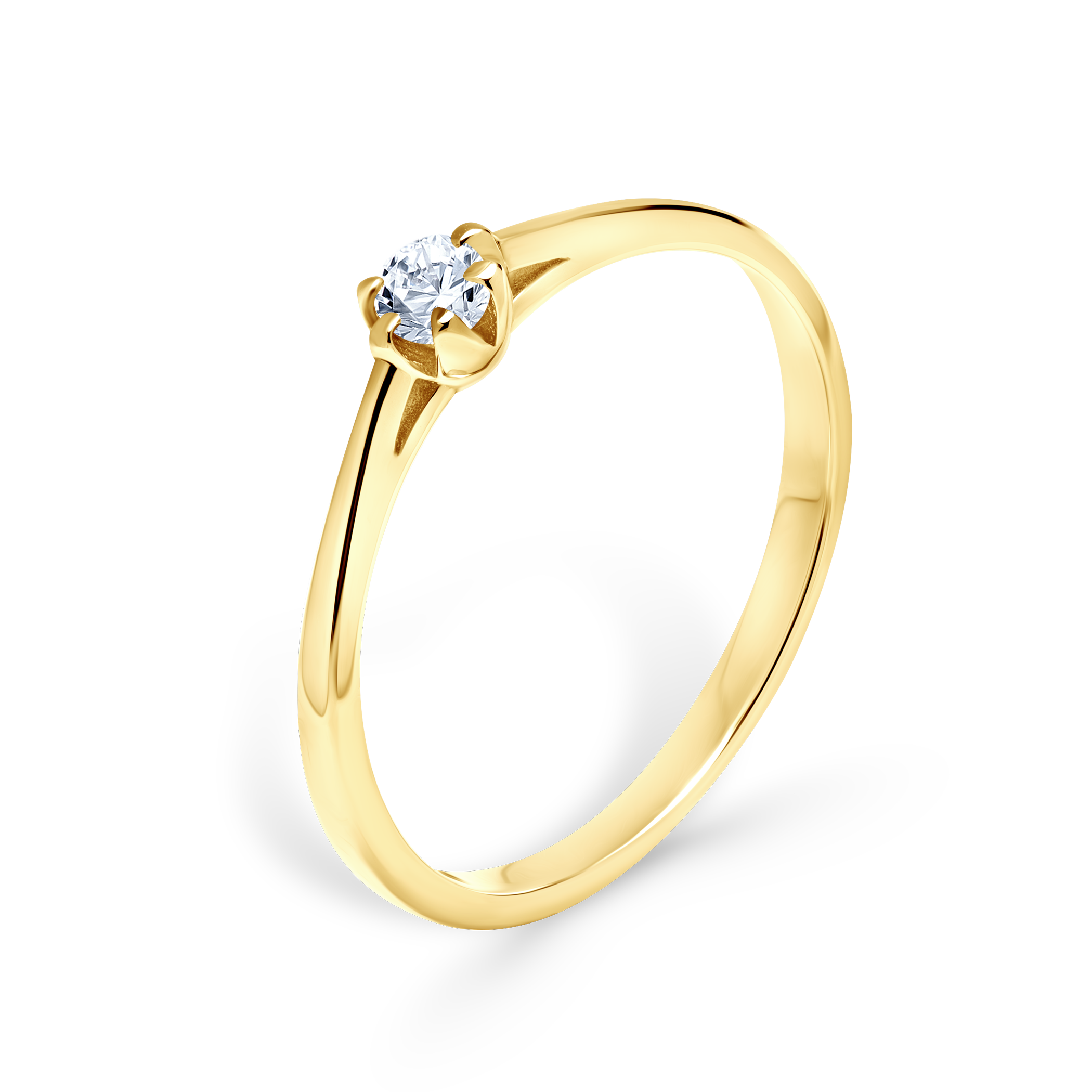 Pierścionek zaręczynowy SAVICKI: złoty, diament