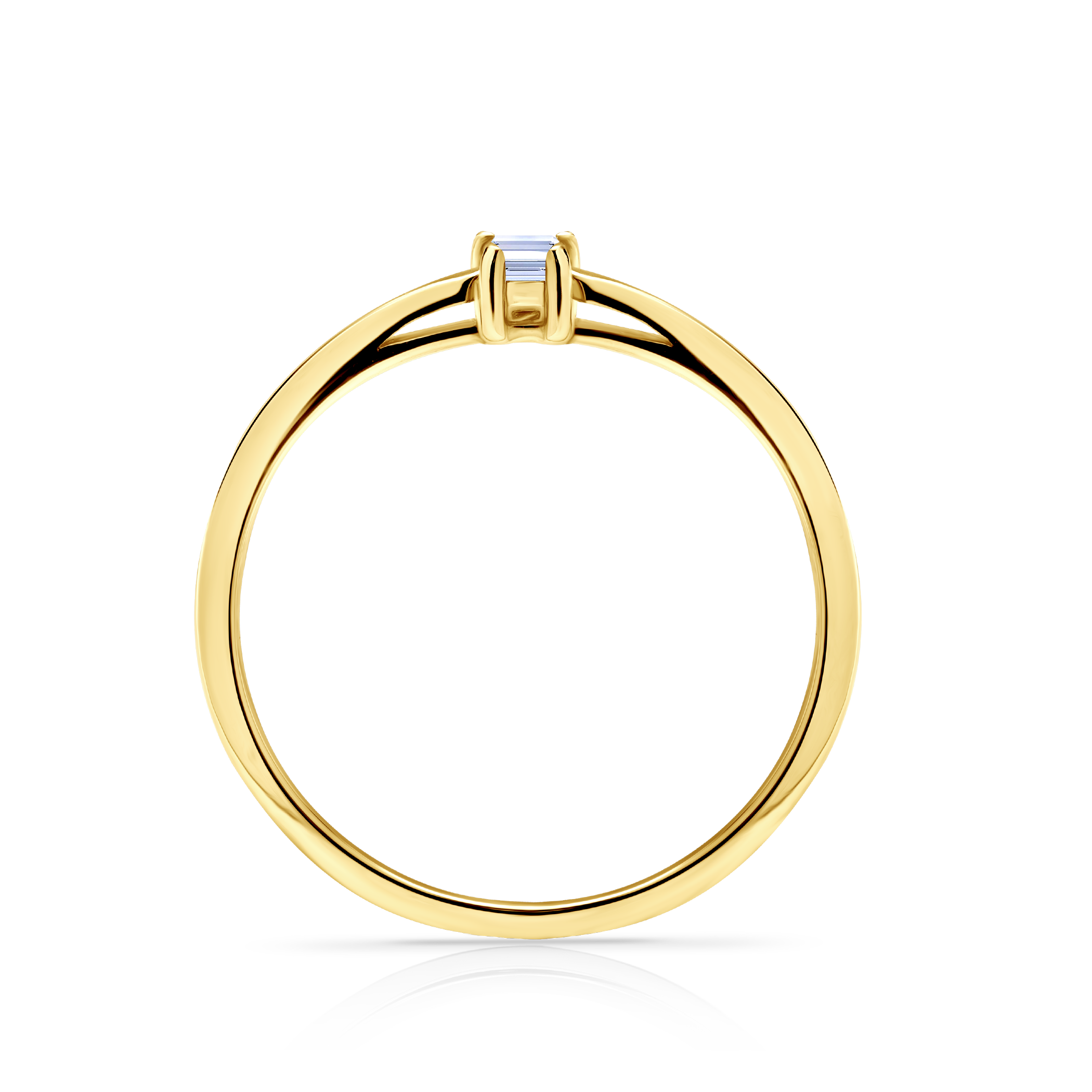 Pierścionek zaręczynowy SAVICKI: złoty, diament