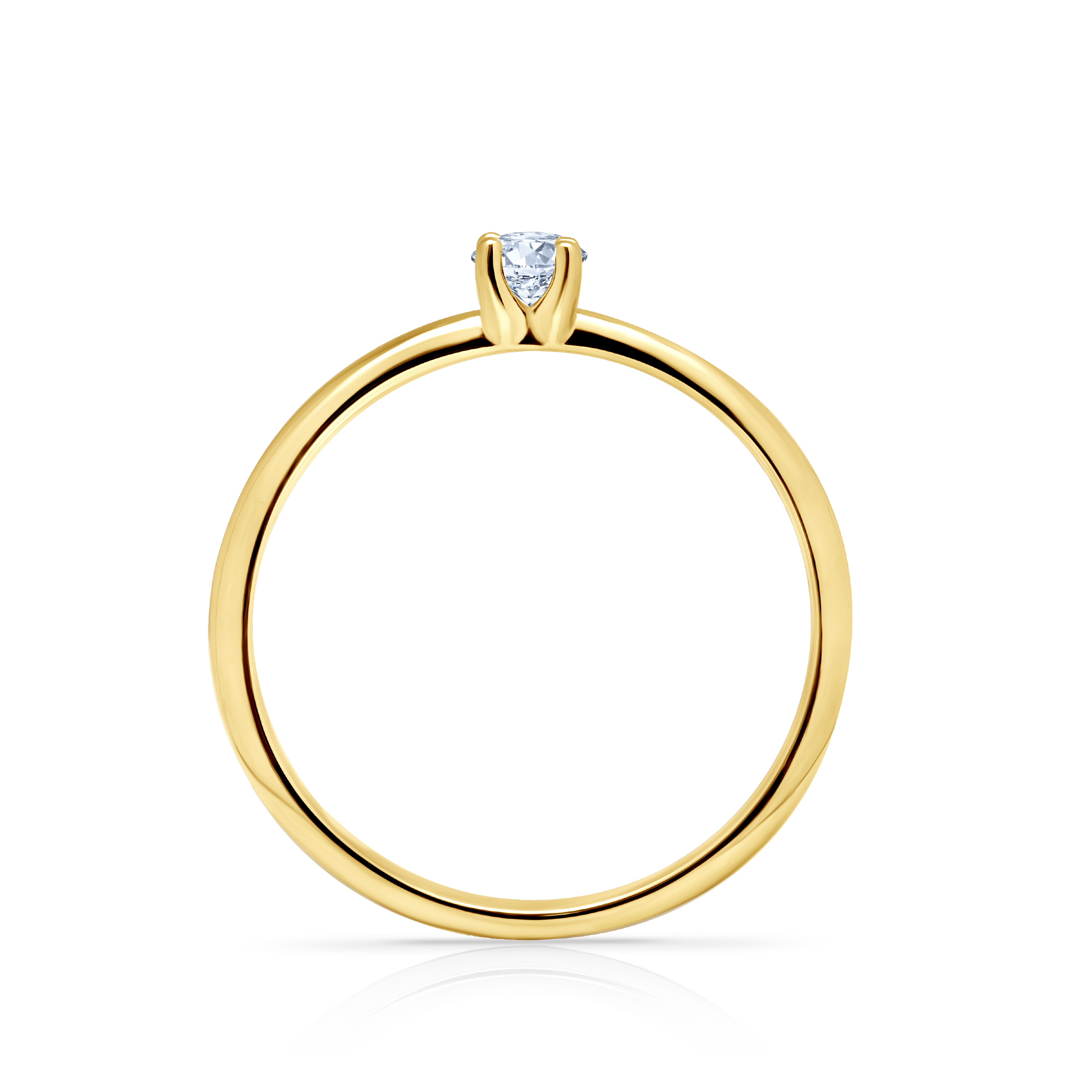 Pierścionek zaręczynowy SAVICKI: złoty, diament - 3