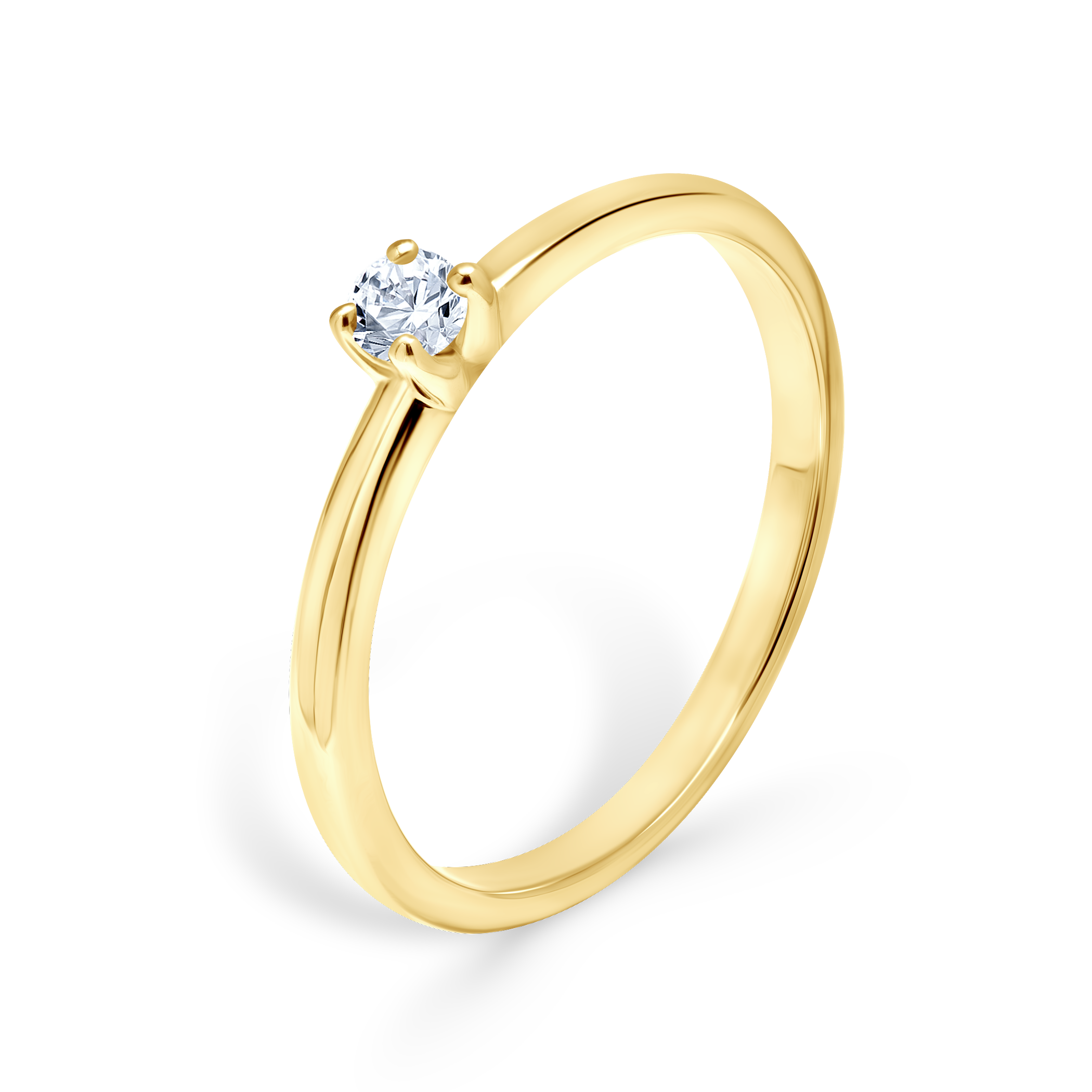 Pierścionek zaręczynowy SAVICKI: złoty, diament - 4