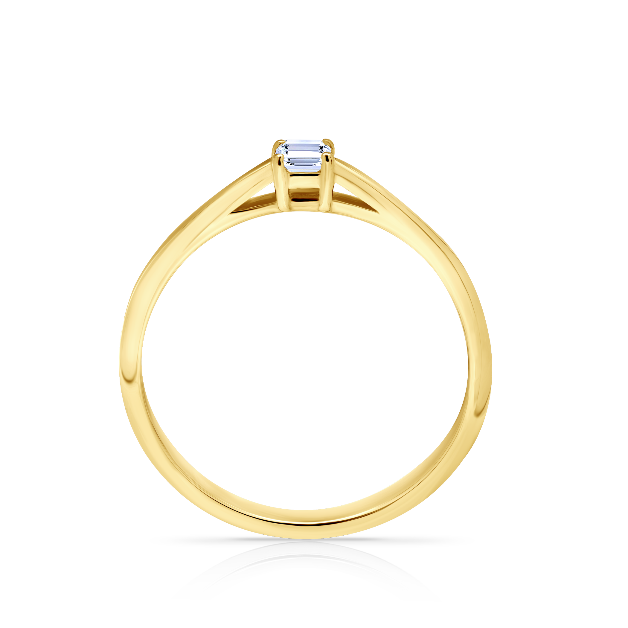 Pierścionek zaręczynowy SAVICKI: złoty, diament