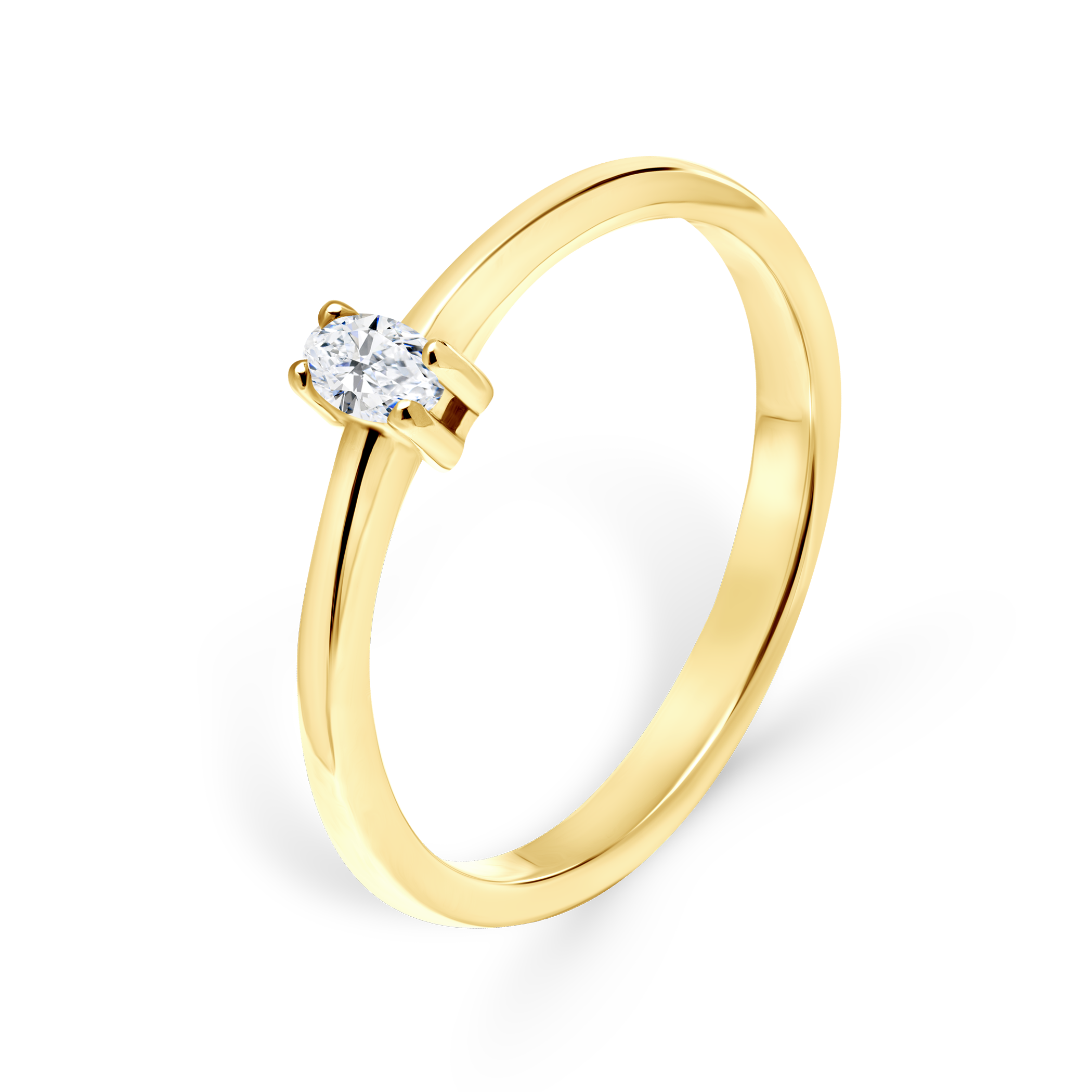 Pierścionek zaręczynowy SAVICKI: złoty, diament