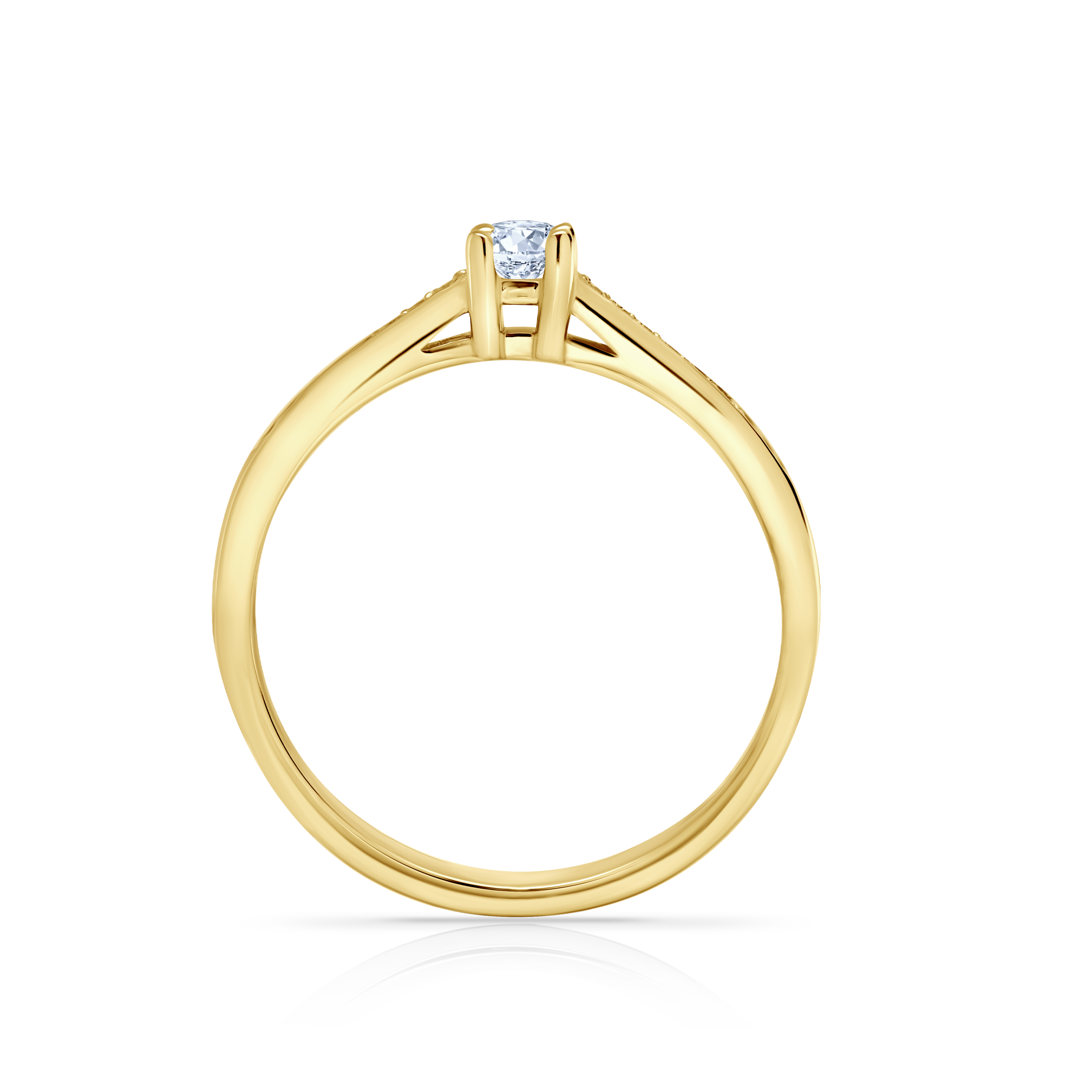 Pierścionek zaręczynowy SAVICKI: złoty, diament