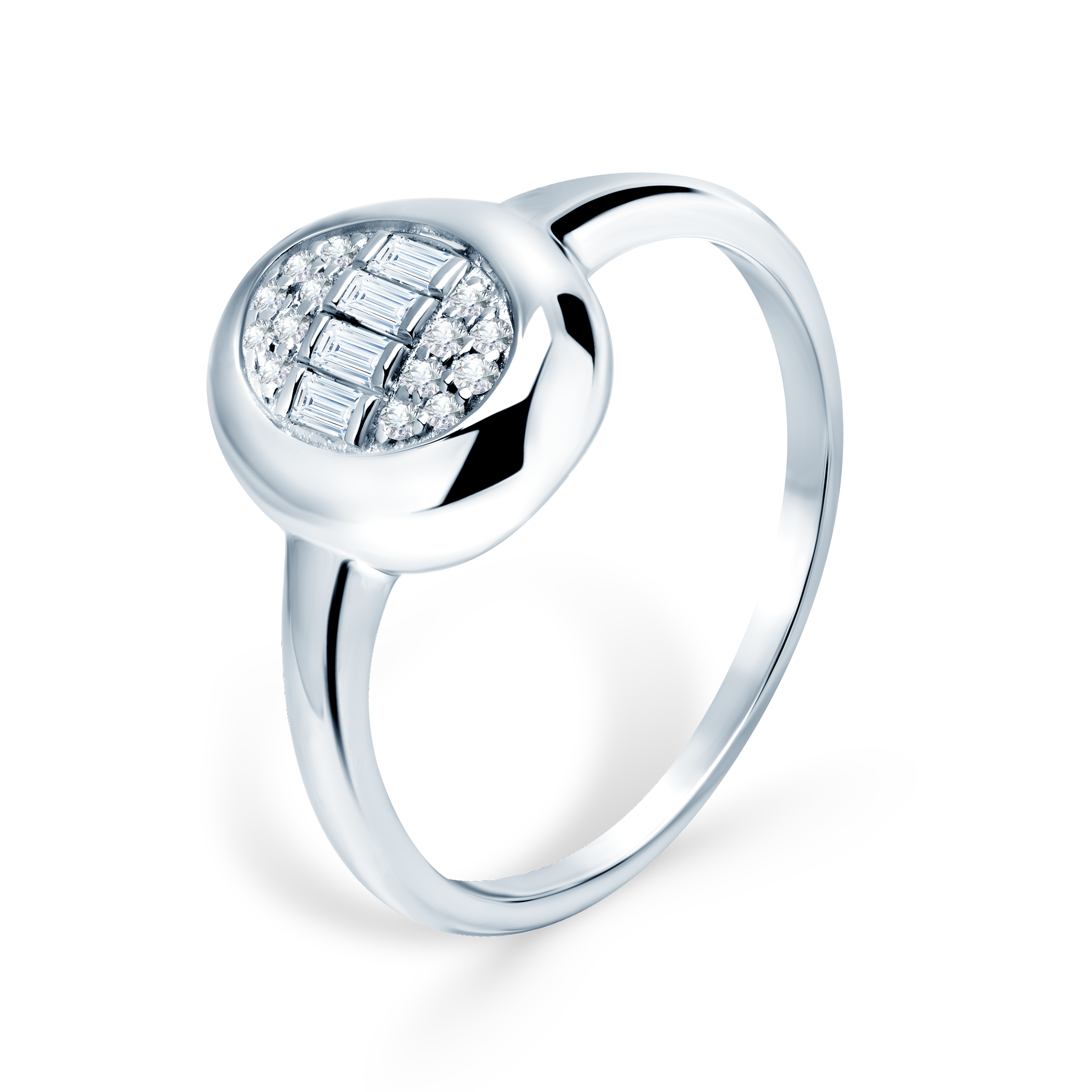 Pierścionek zaręczynowy SAVICKI: białe złoto, diament