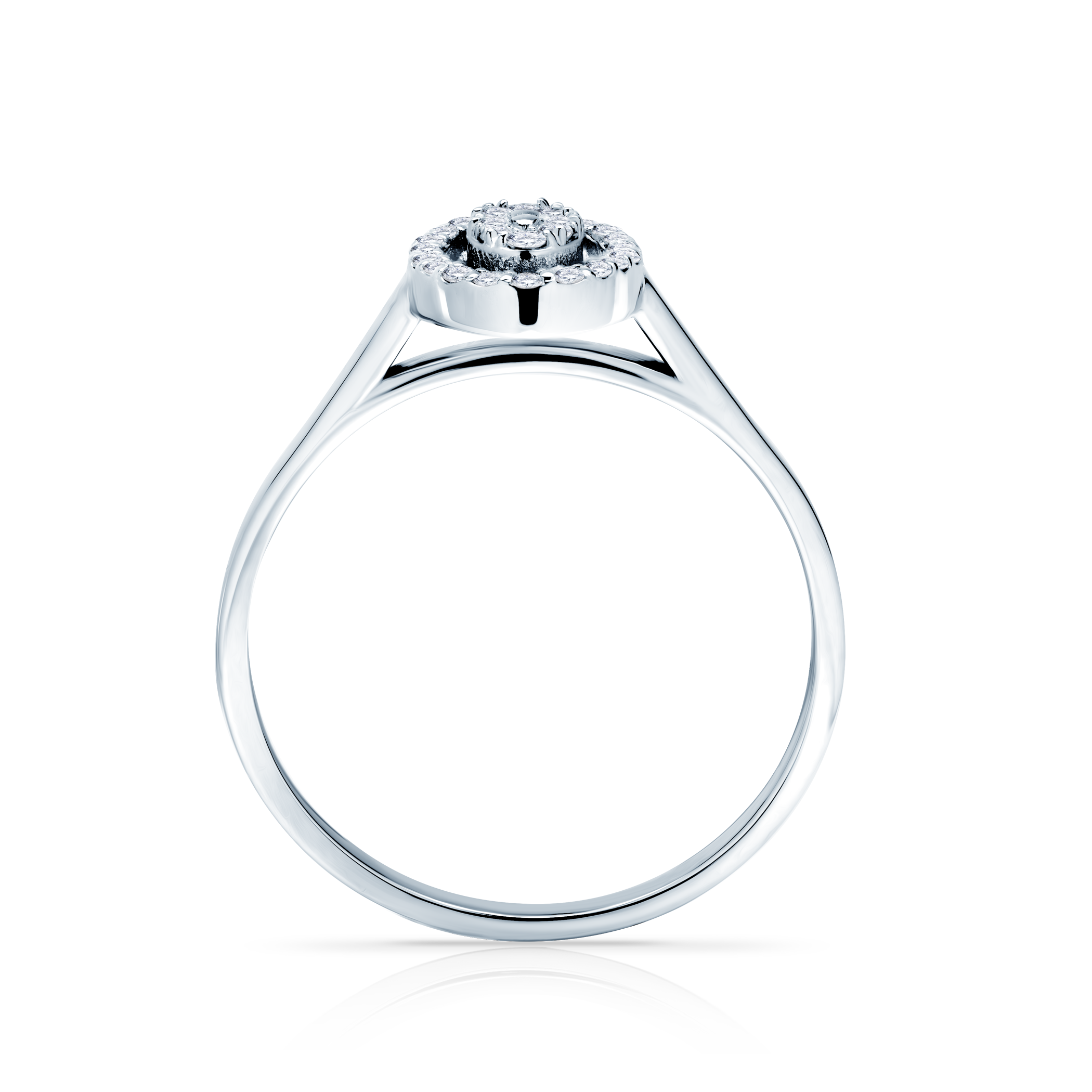 Pierścionek zaręczynowy SAVICKI: białe złoto, diament