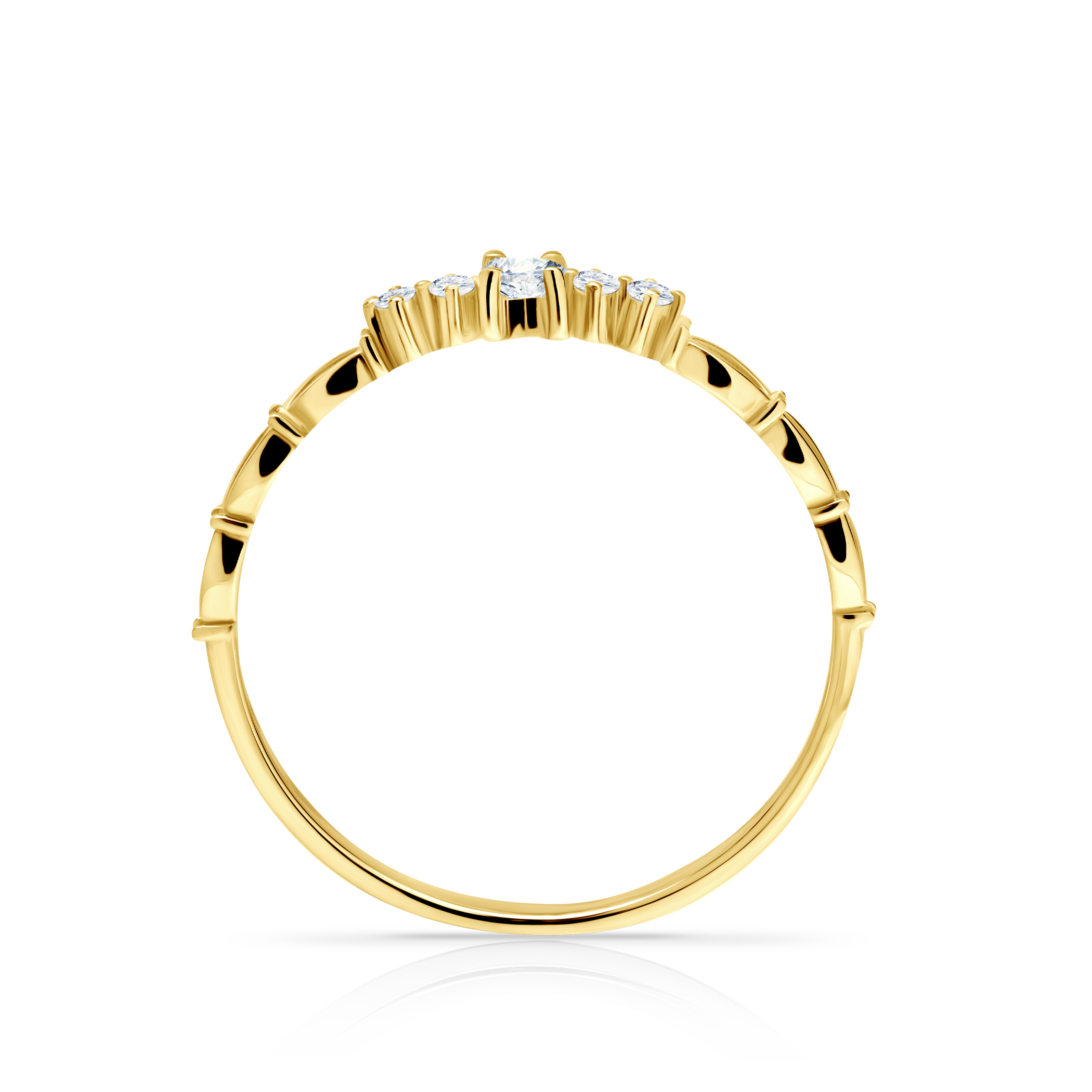 Pierścionek zaręczynowy SAVICKI: złoty, diament