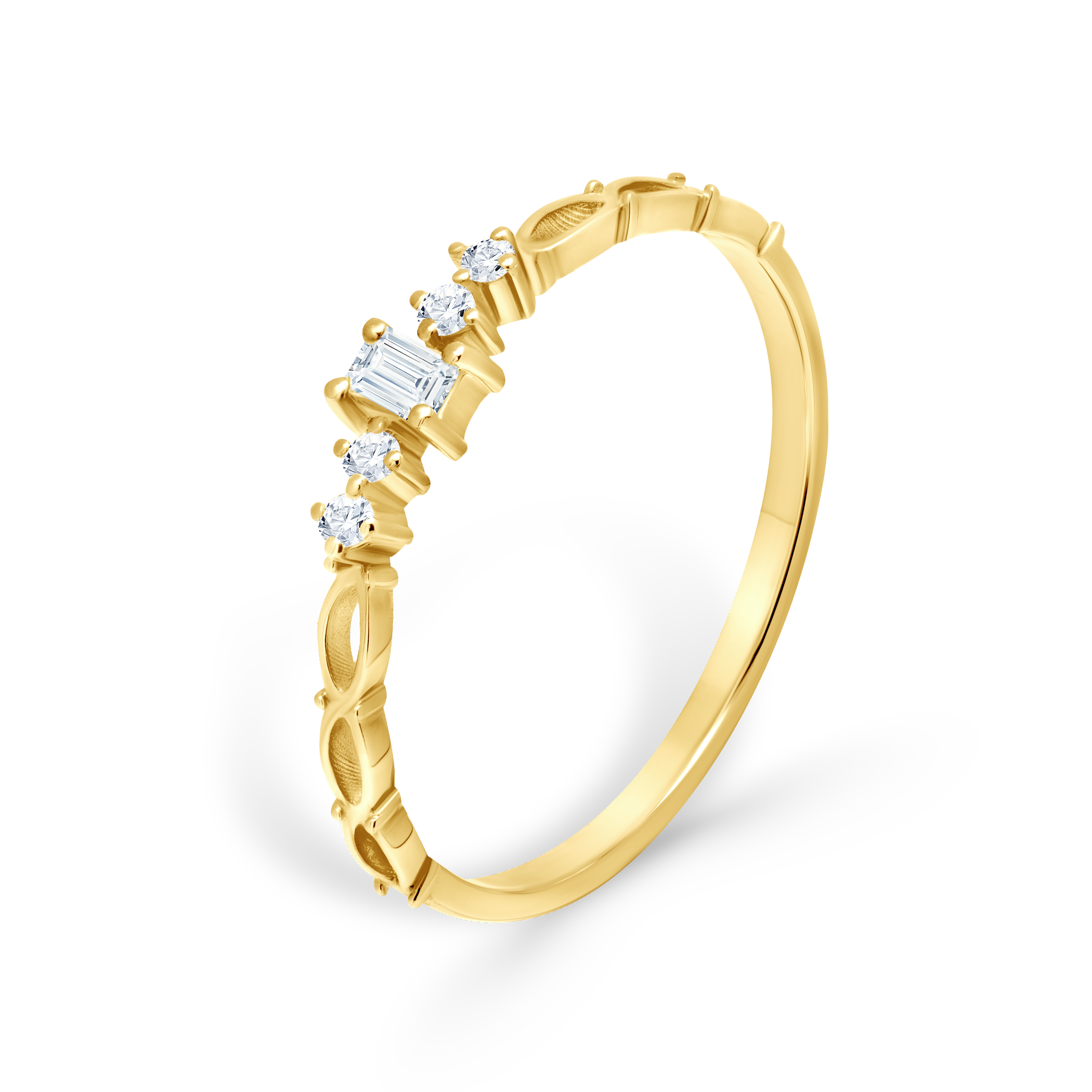 Pierścionek zaręczynowy SAVICKI: złoty, diament