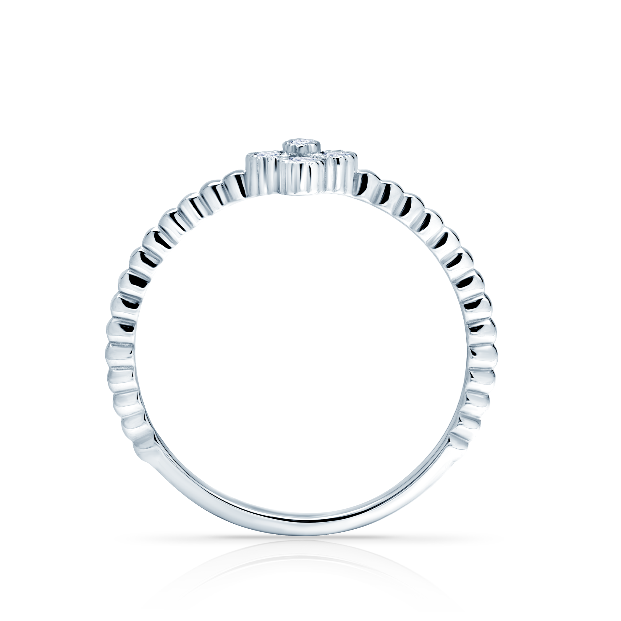 Pierścionek zaręczynowy SAVICKI: białe złoto, diament