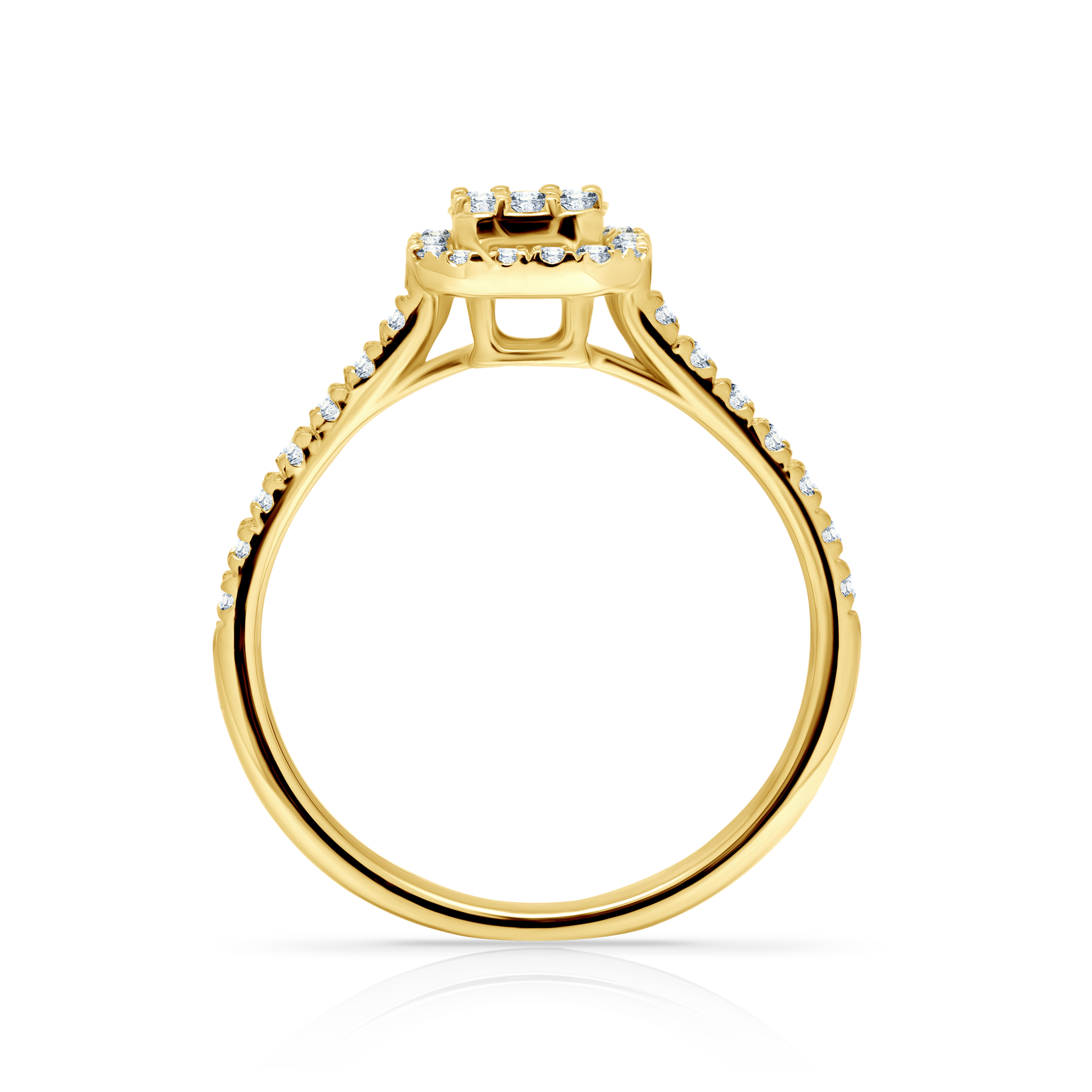 Pierścionek zaręczynowy SAVICKI: złoty, diament