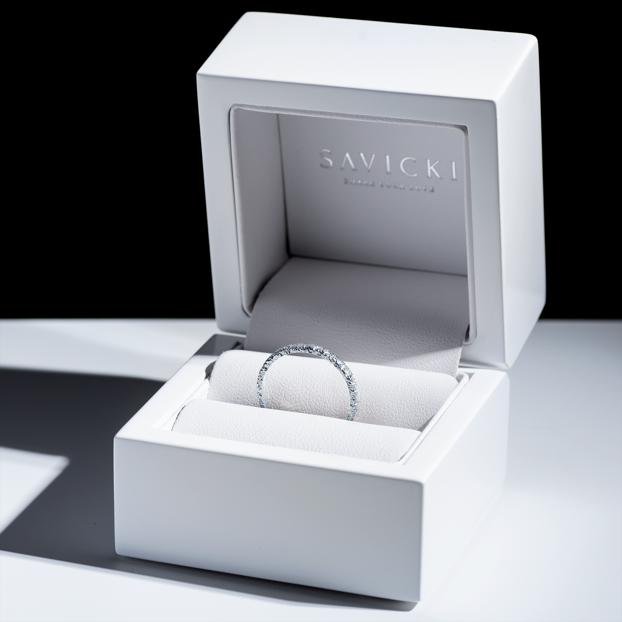 Obrączka partnerska Sign of Love®: białe złoto, płaska, 2,6mm