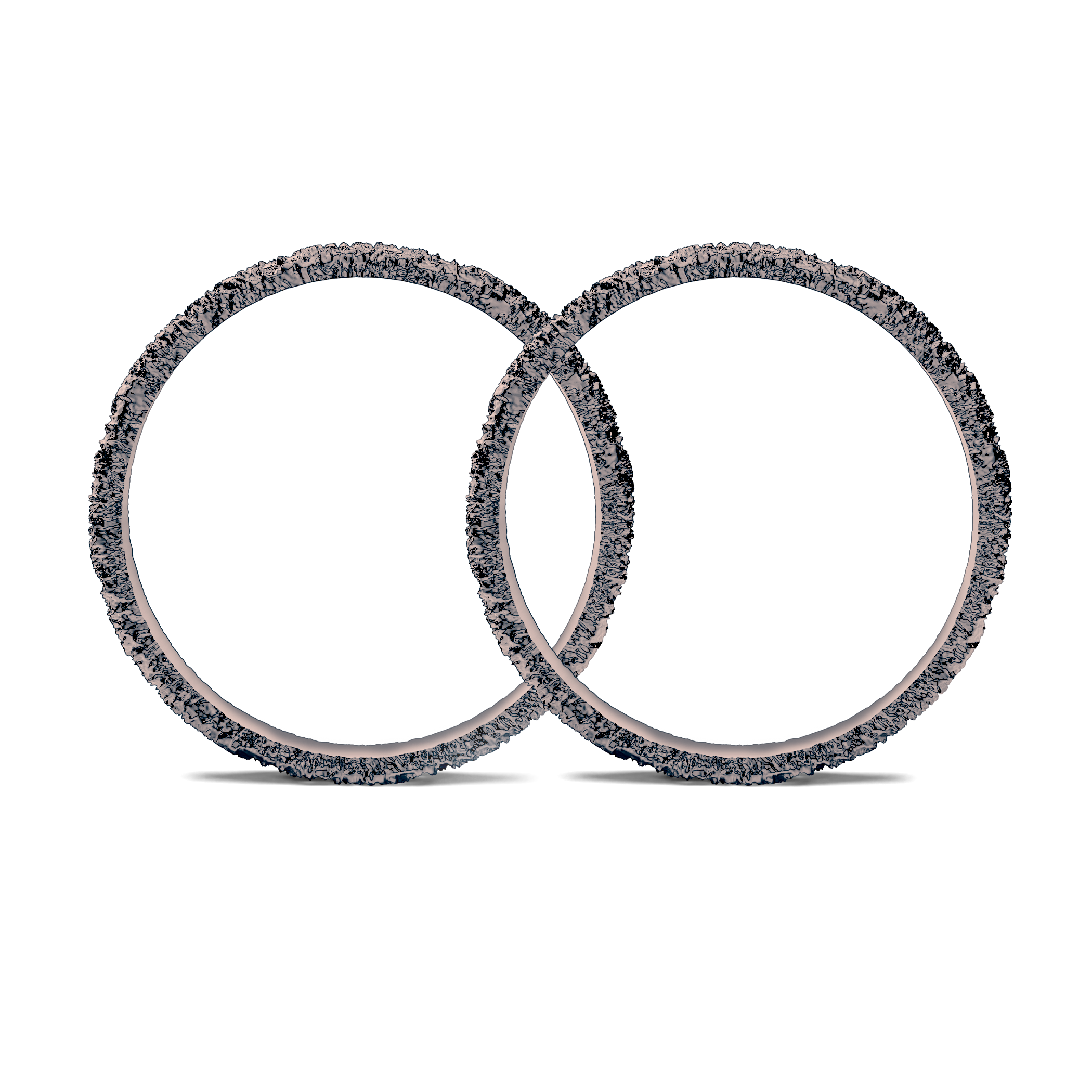 Partnerringe Sign of Love®: schwarzes Gold, flach 2,6 mm