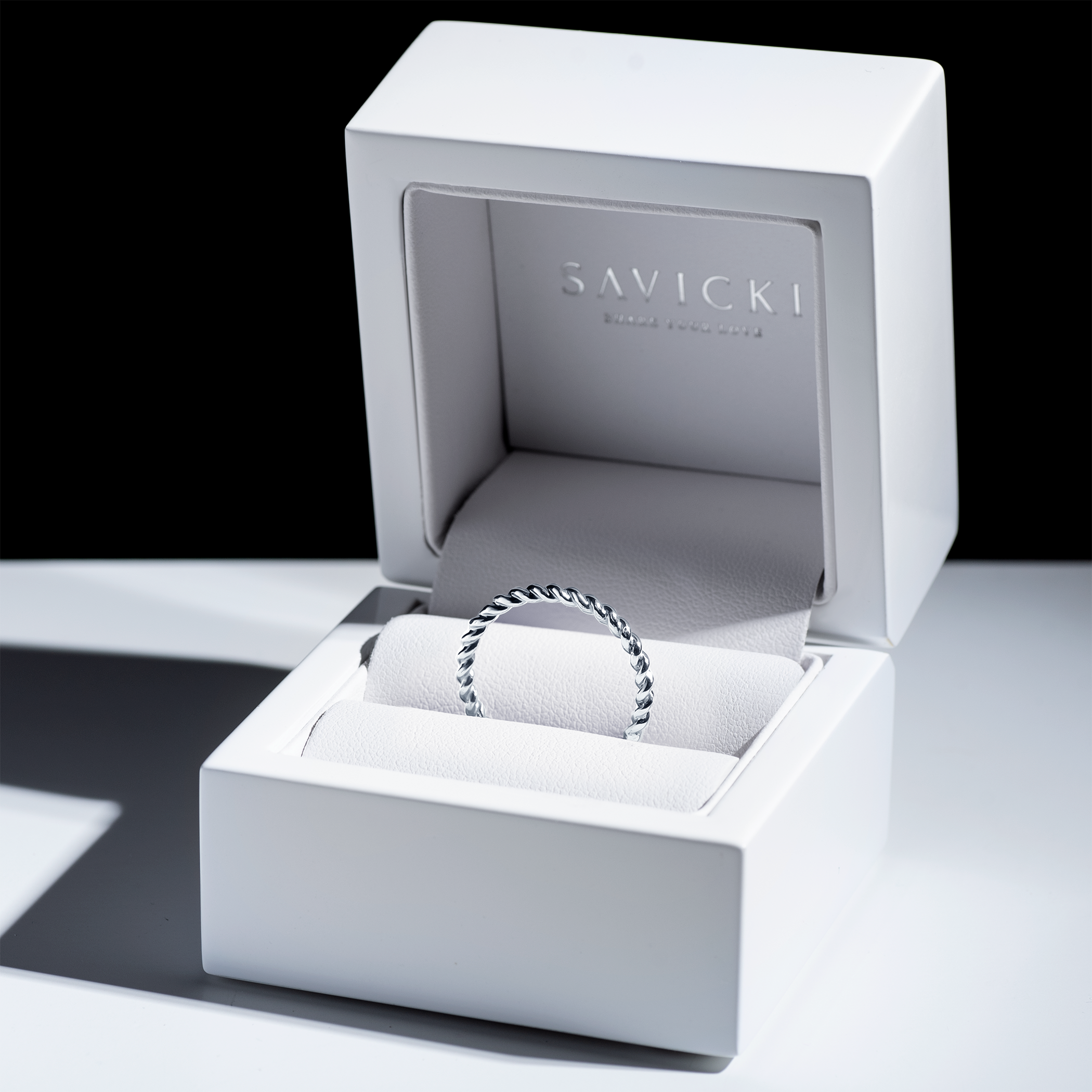 Obrączka partnerska Sign of Love®: białe złoto, okrągła, 1,6mm