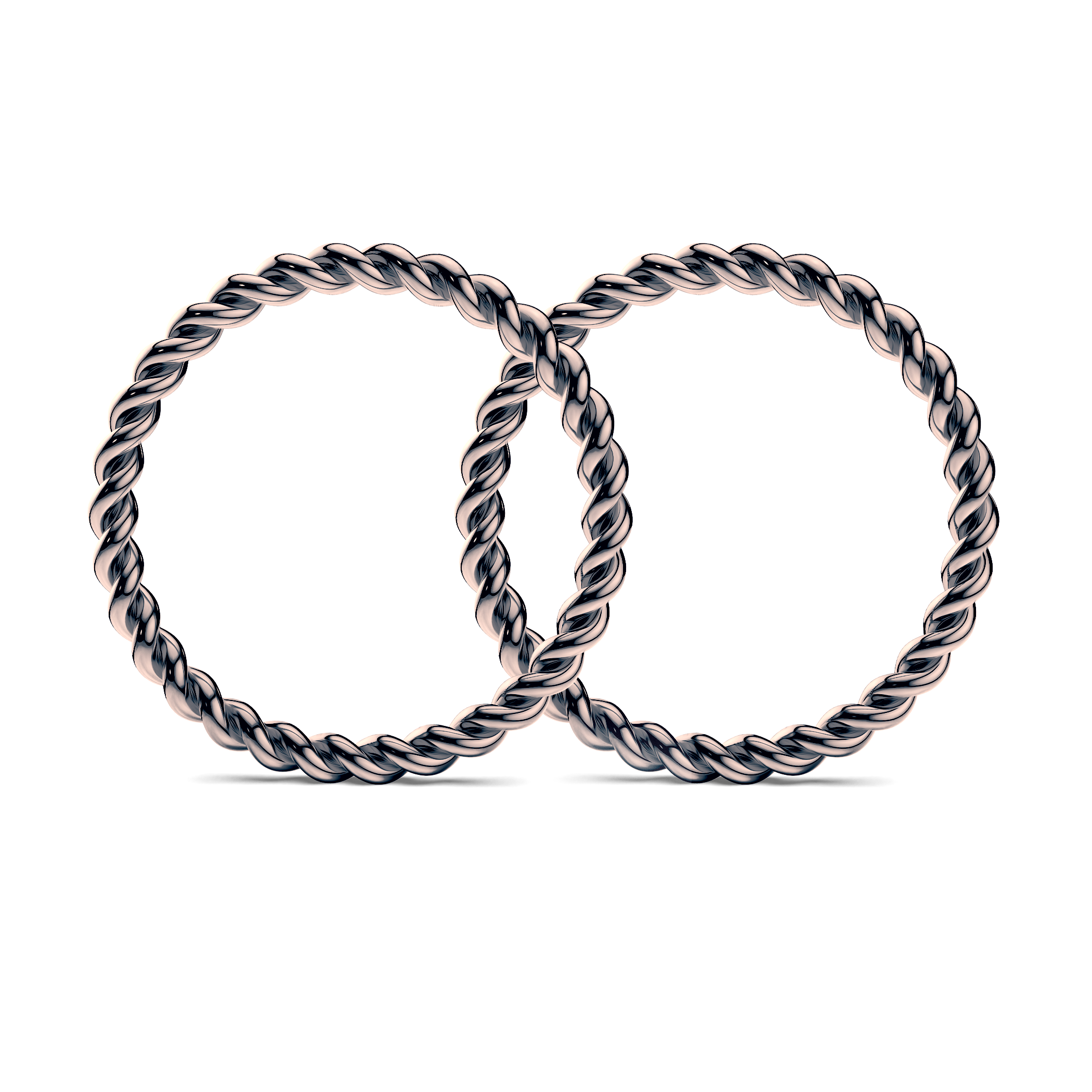 Partnerringe Sign of Love®: schwarzes Gold, rund 1,6 mm