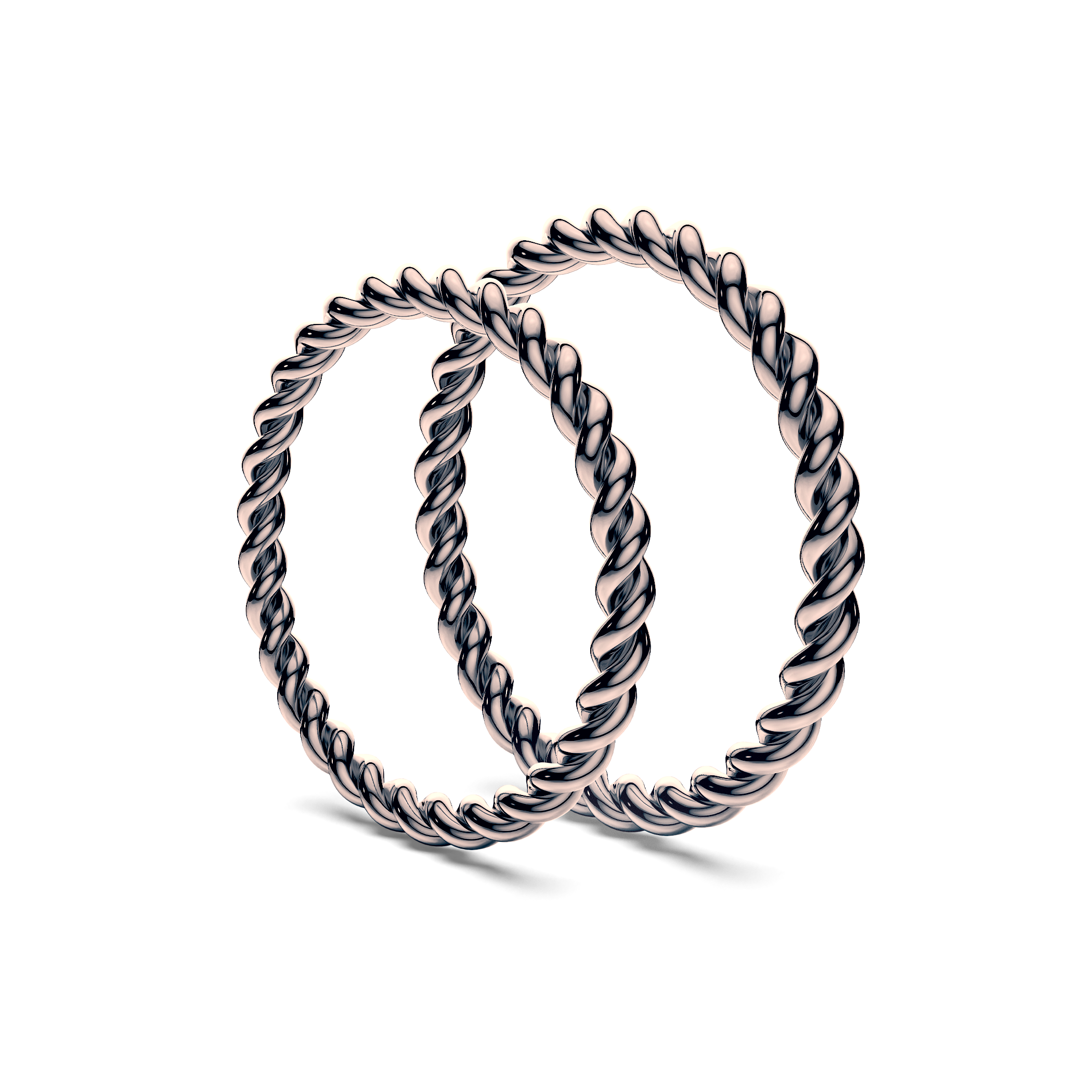 Partnerringe Sign of Love®: schwarzes Gold, rund 1,6 mm