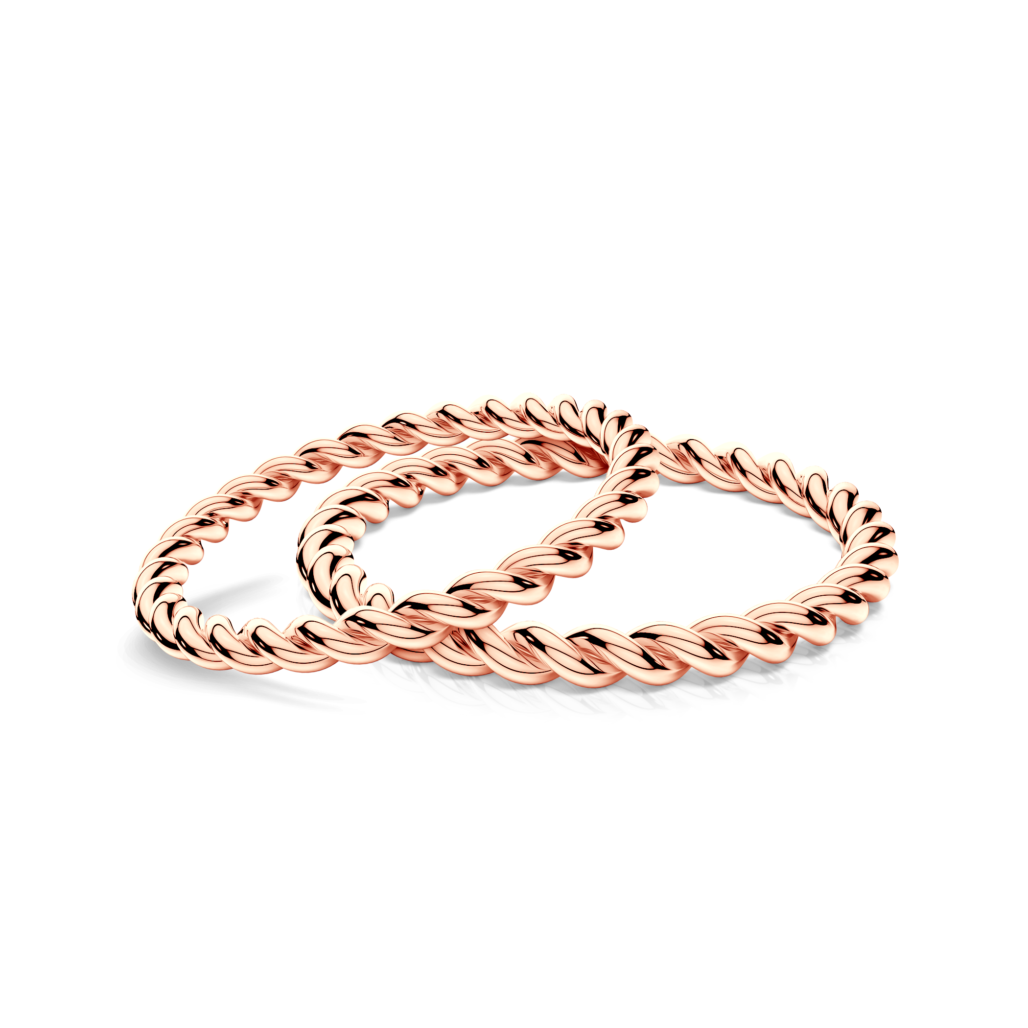 Obrączki partnerskie Sign of Love®: różowe złoto, okrągłe 1,6mm