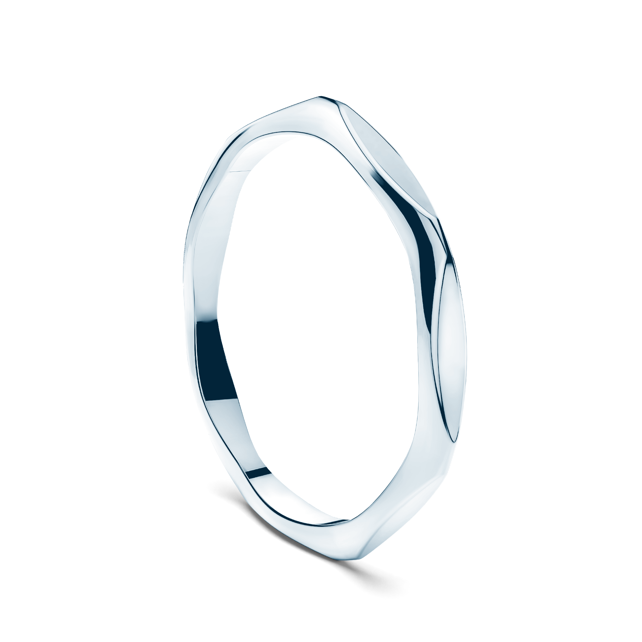 Obrączka partnerska Sign of Love®: białe złoto, płaska, 1,9mm