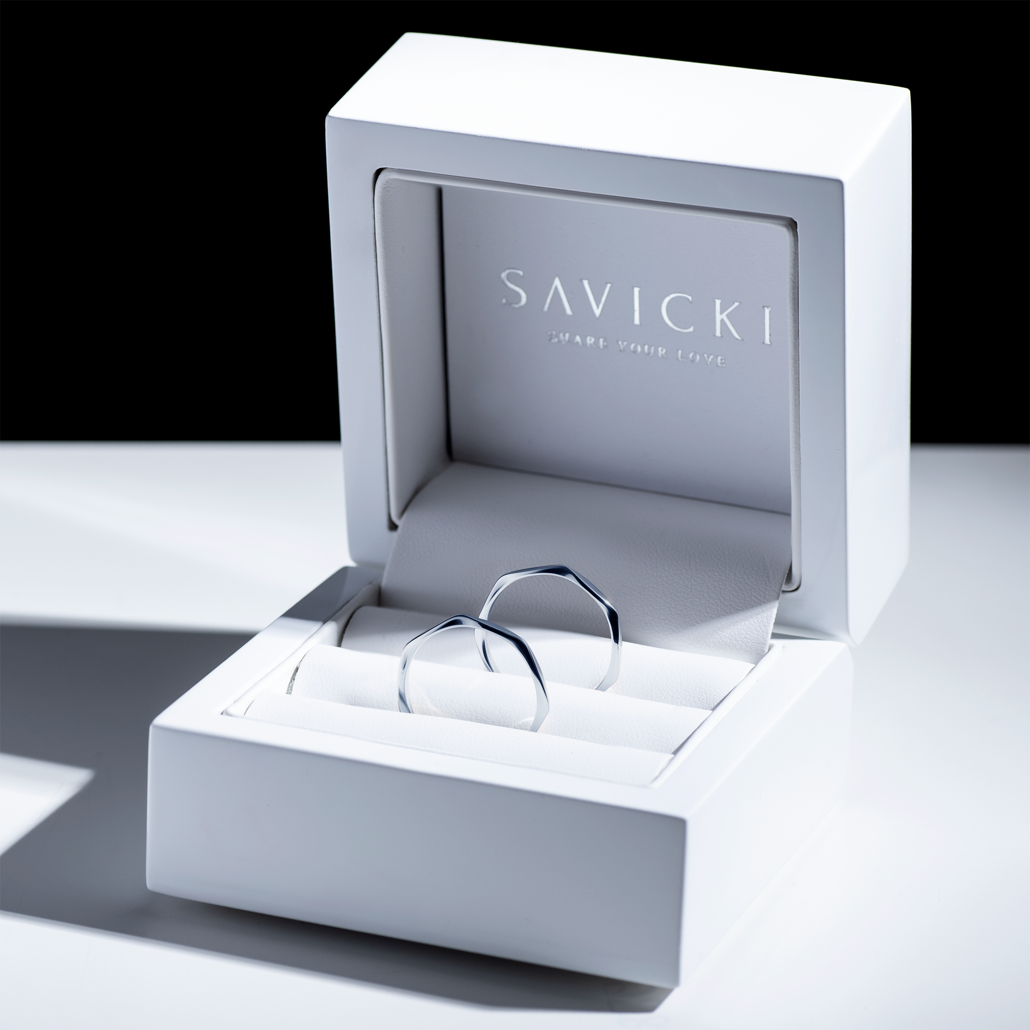 Partnerringe Sign of Love®: Weißgold, flach 1,9 mm