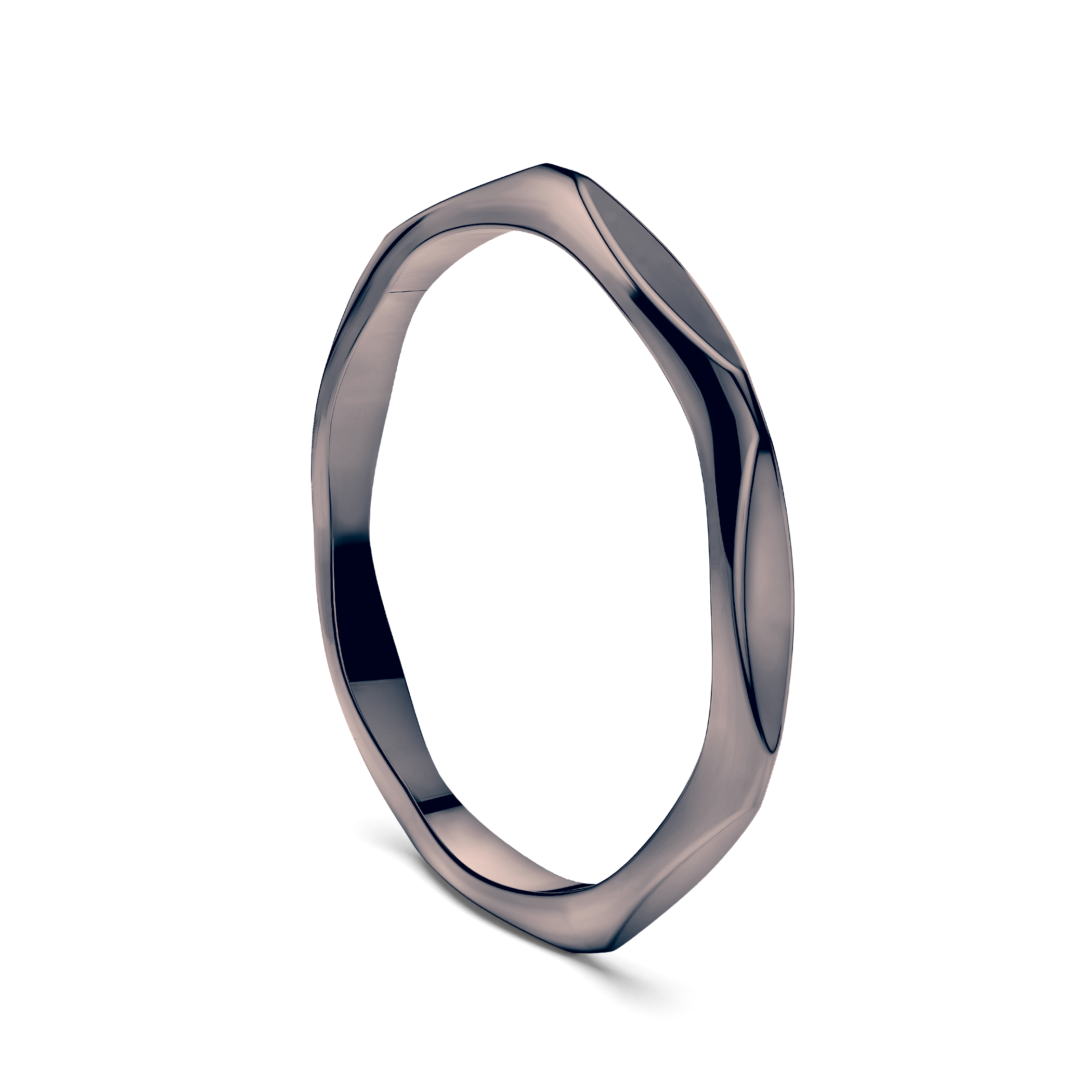 Obrączka partnerska Sign of Love®: czarne złoto, płaska, 1,9mm