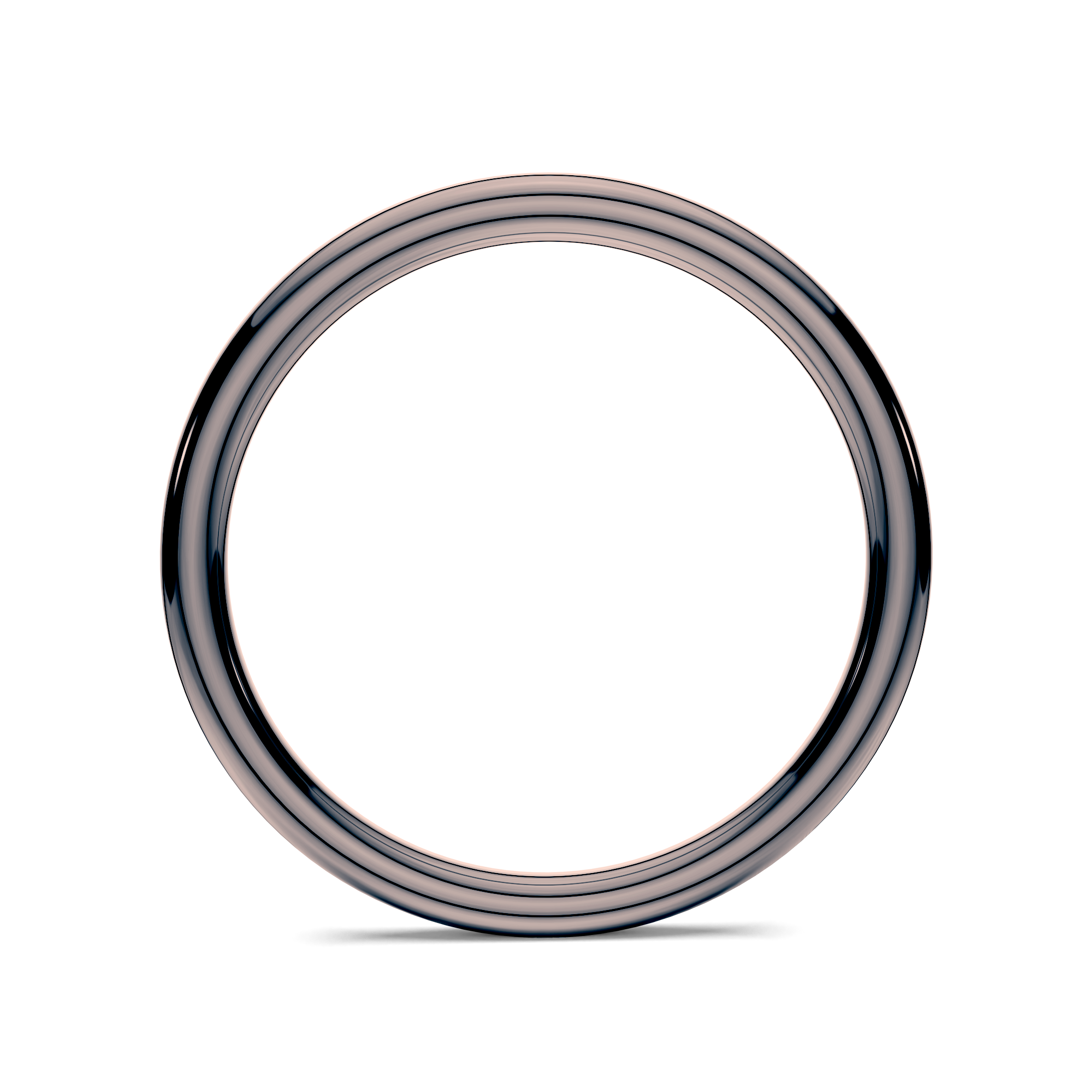 Obrączka partnerska Sign of Love®: czarne złoto, okrągła, 1,7mm