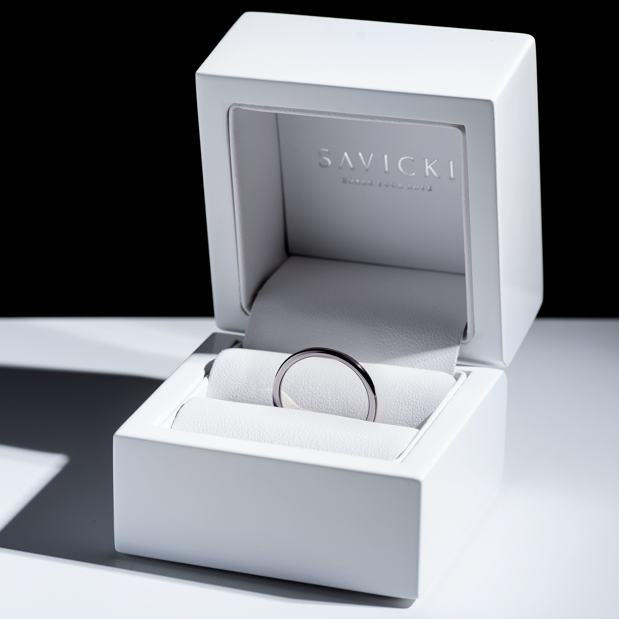 Obrączka partnerska Sign of Love®: czarne złoto, okrągła, 1,7mm