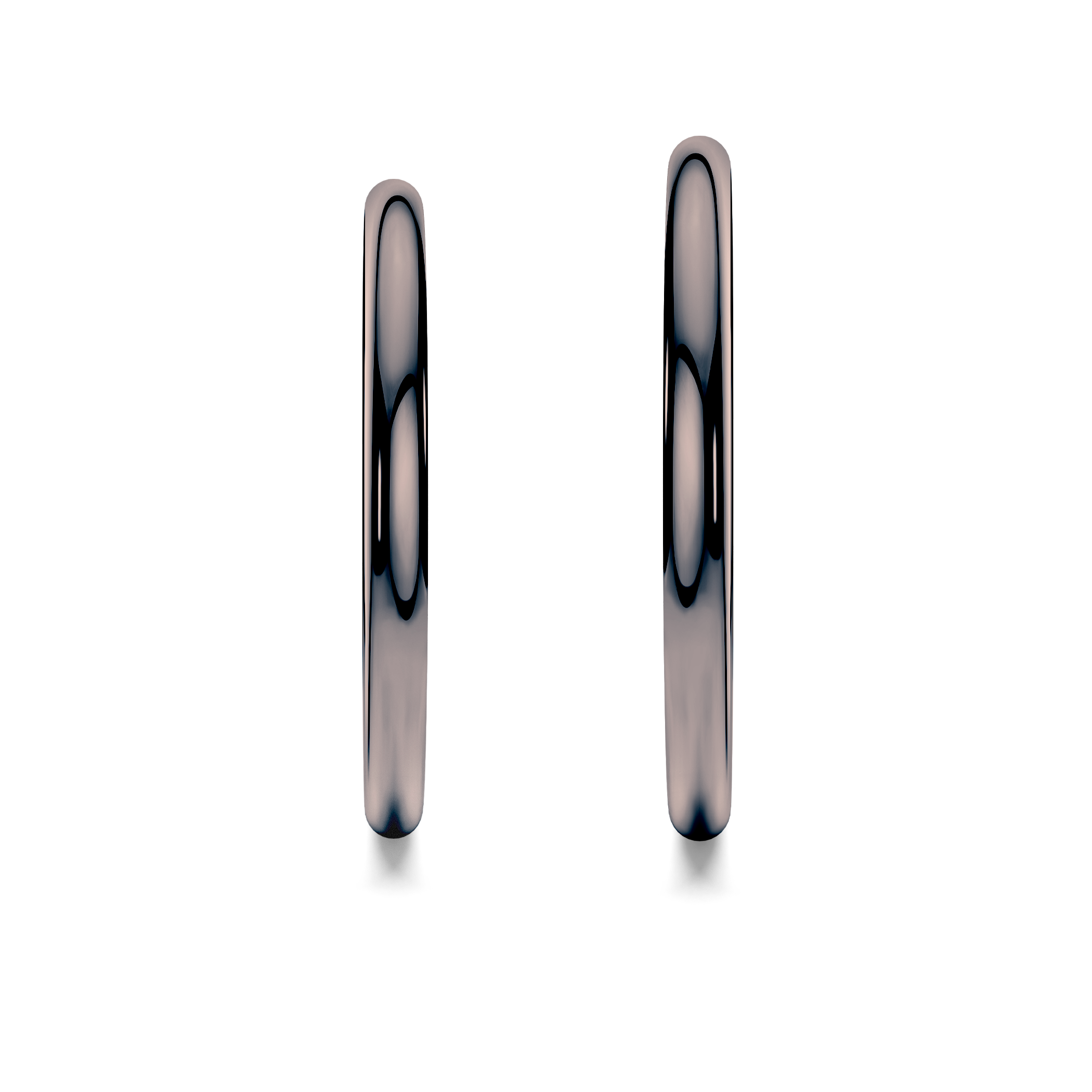 Partnerringe Sign of Love®: schwarzes Gold, rund 1,7 mm