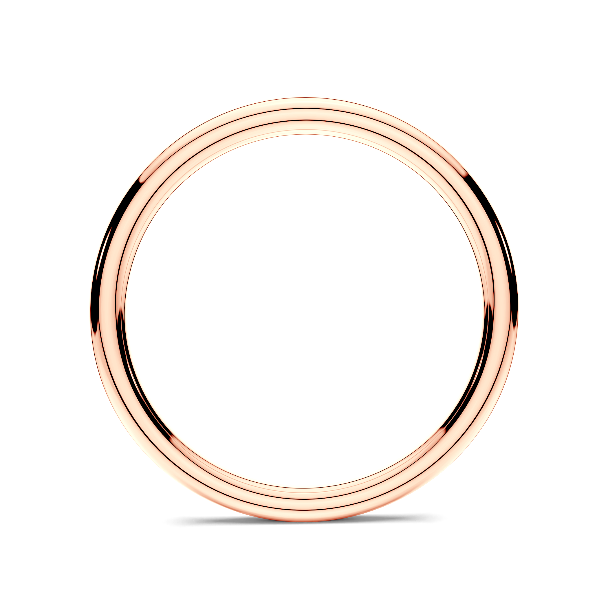 Obrączka partnerska Sign of Love®: różowe złoto, okrągła, 1,7mm