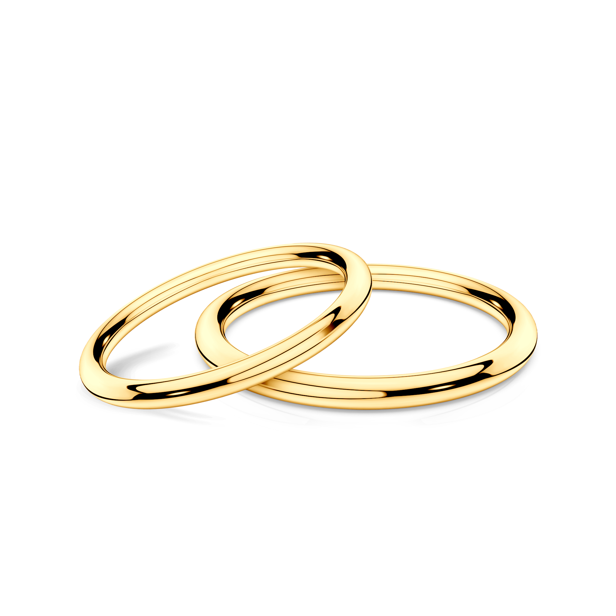 Partnerské prsteny Sign of Love®: žluté zlato, kulaté, 1,7 mm