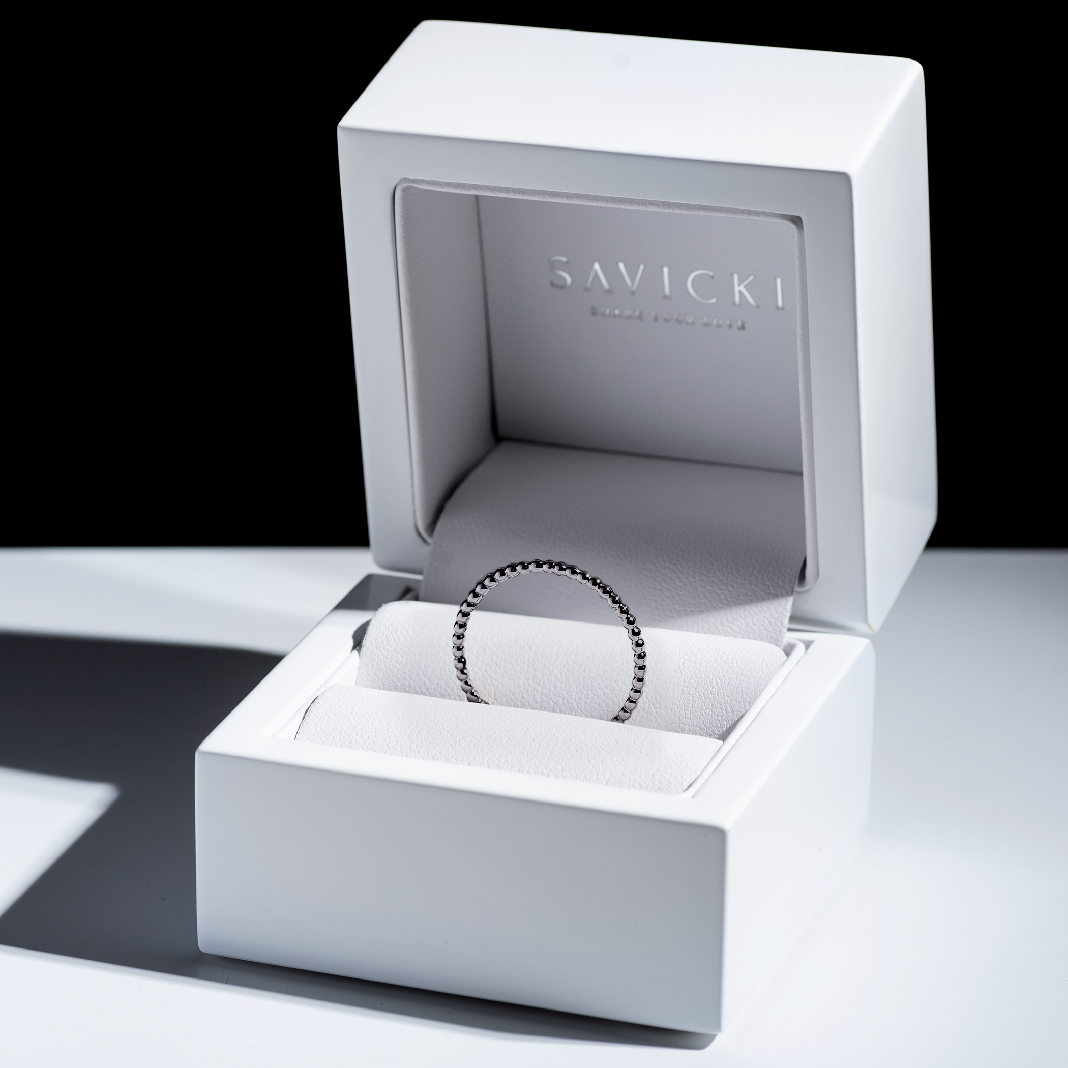 Obrączka partnerska Sign of Love®: czarne złoto, okrągła, 1,3mm