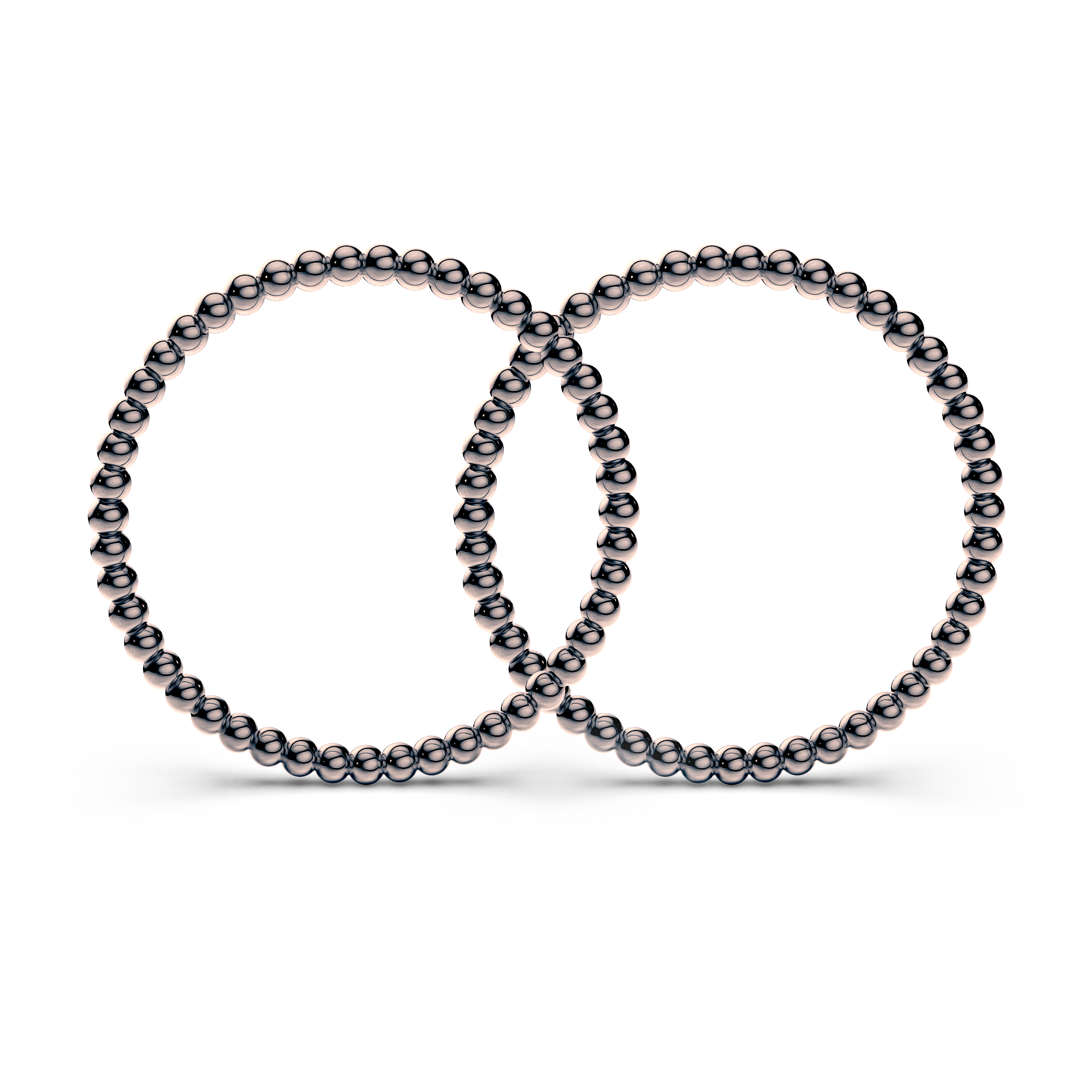 Partnerringe Sign of Love®: schwarzes Gold, rund 1,3 mm