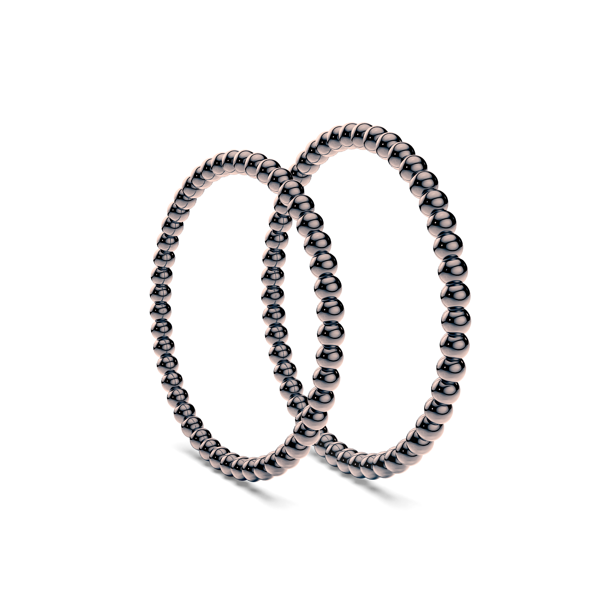 Partnerringe Sign of Love®: schwarzes Gold, rund 1,3 mm