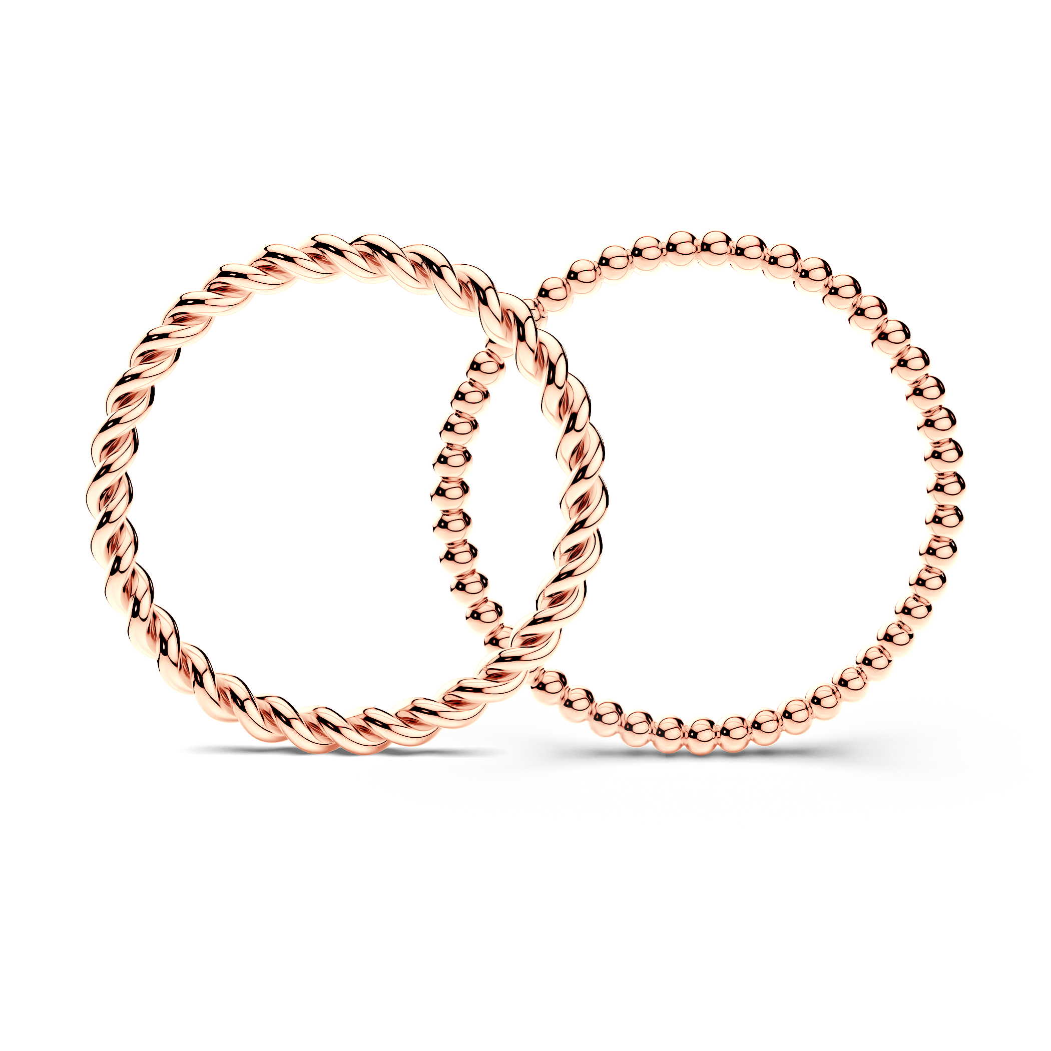Partnerringe Sign of Love®: Roségold, rund 1,6 mm und flach 1,3 mm