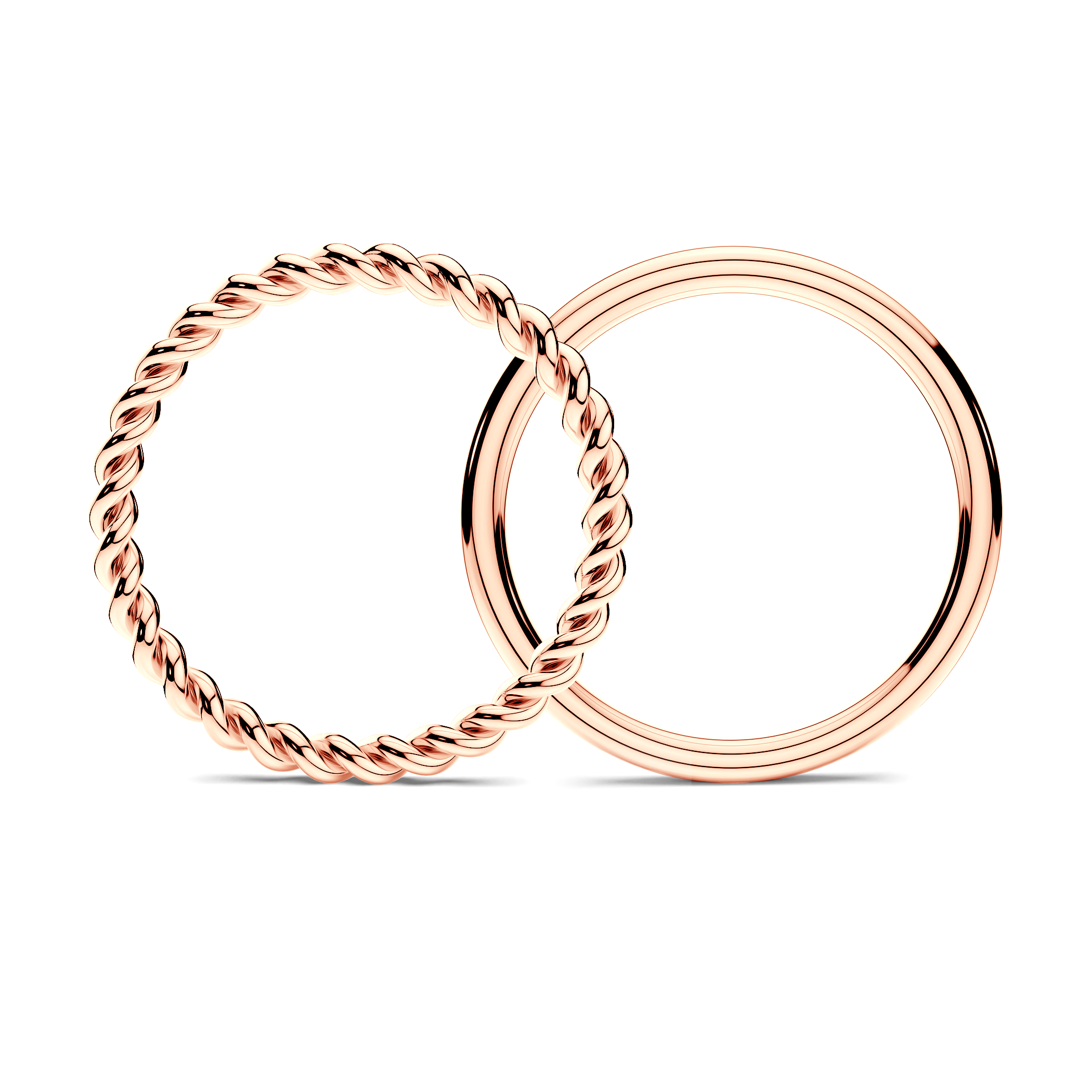 Partnerringe Sign of Love®: Roségold, rund 1,6 mm und rund 1,7 mm