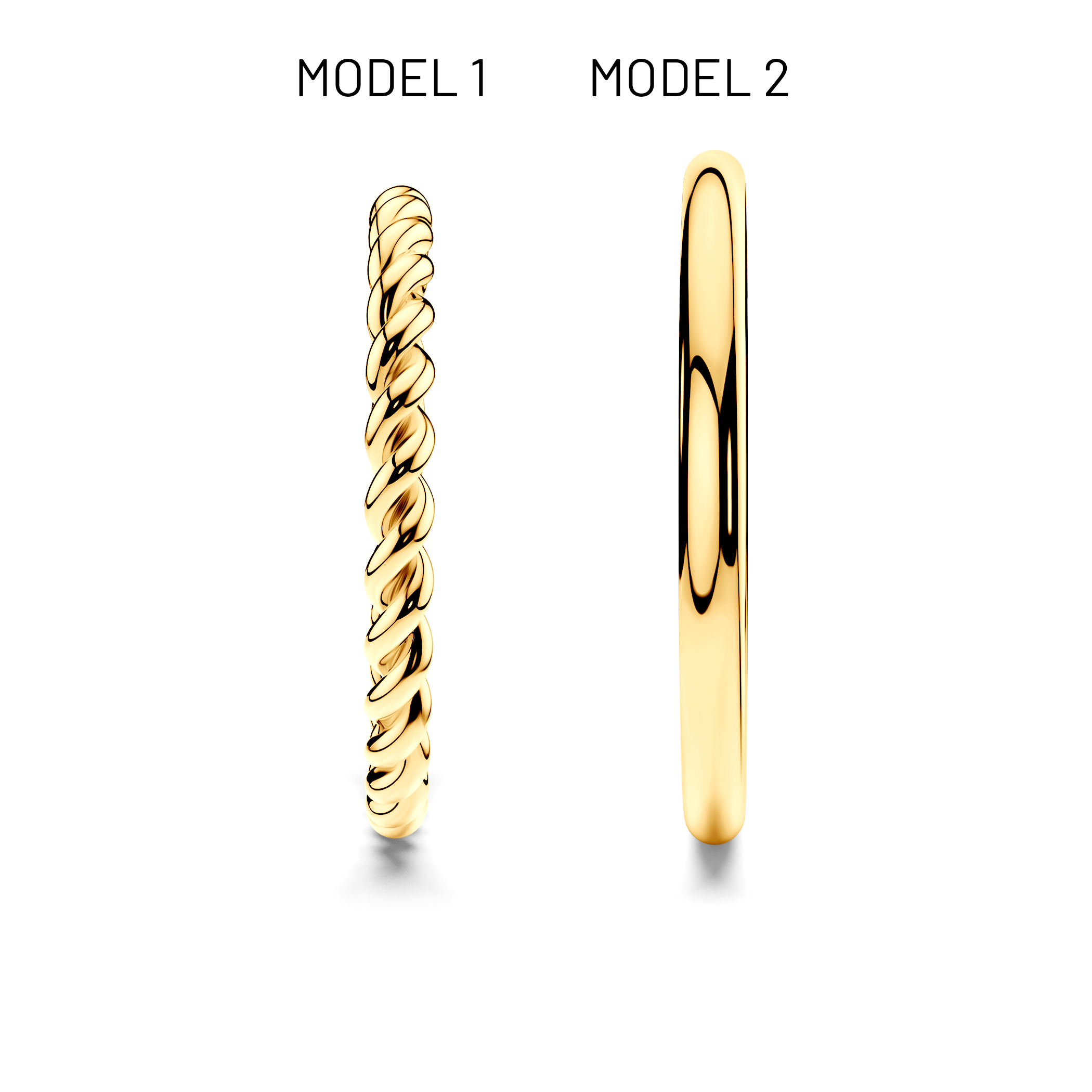 Partnerringe Sign of Love®: Gold, rund 1,6 mm und rund 1,7 mm