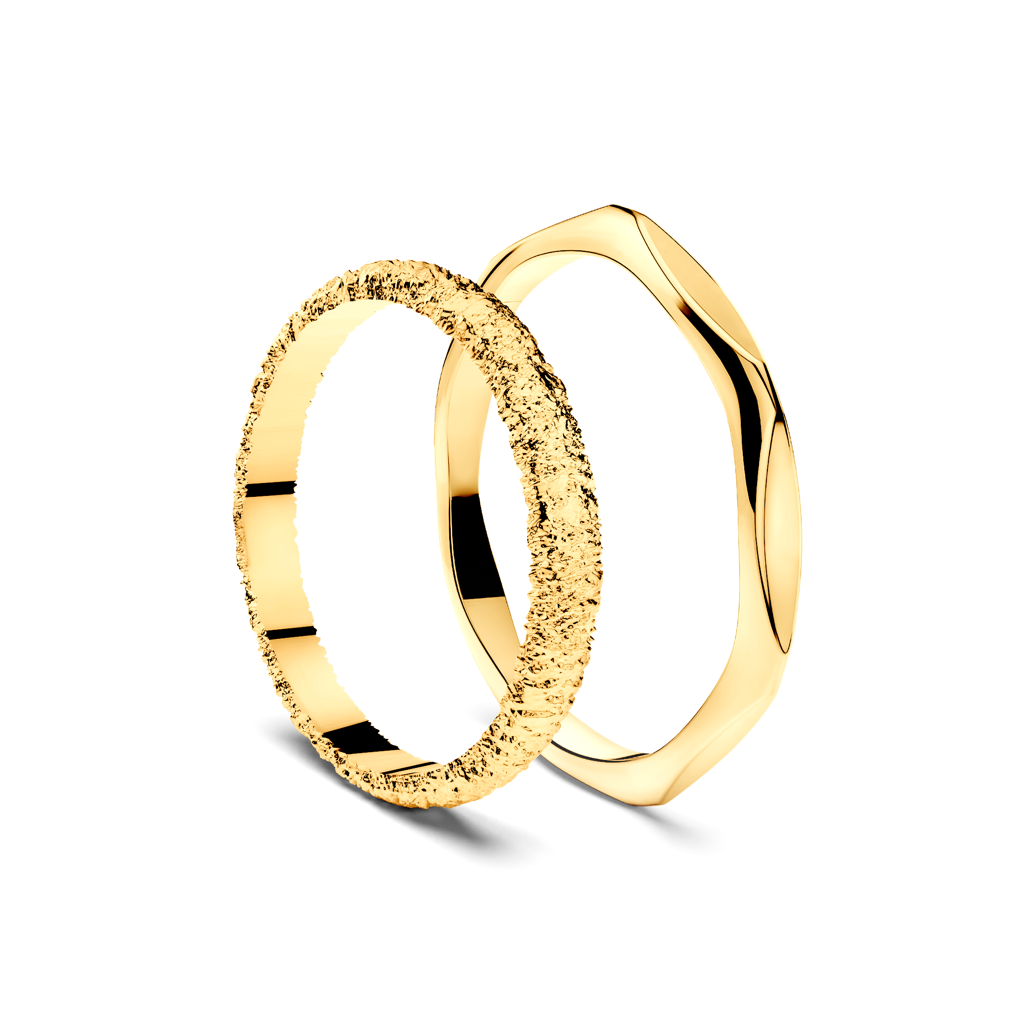 Obrączki partnerskie Sign of Love®: złote, płaska 2,6mm i płaska 1,9mm