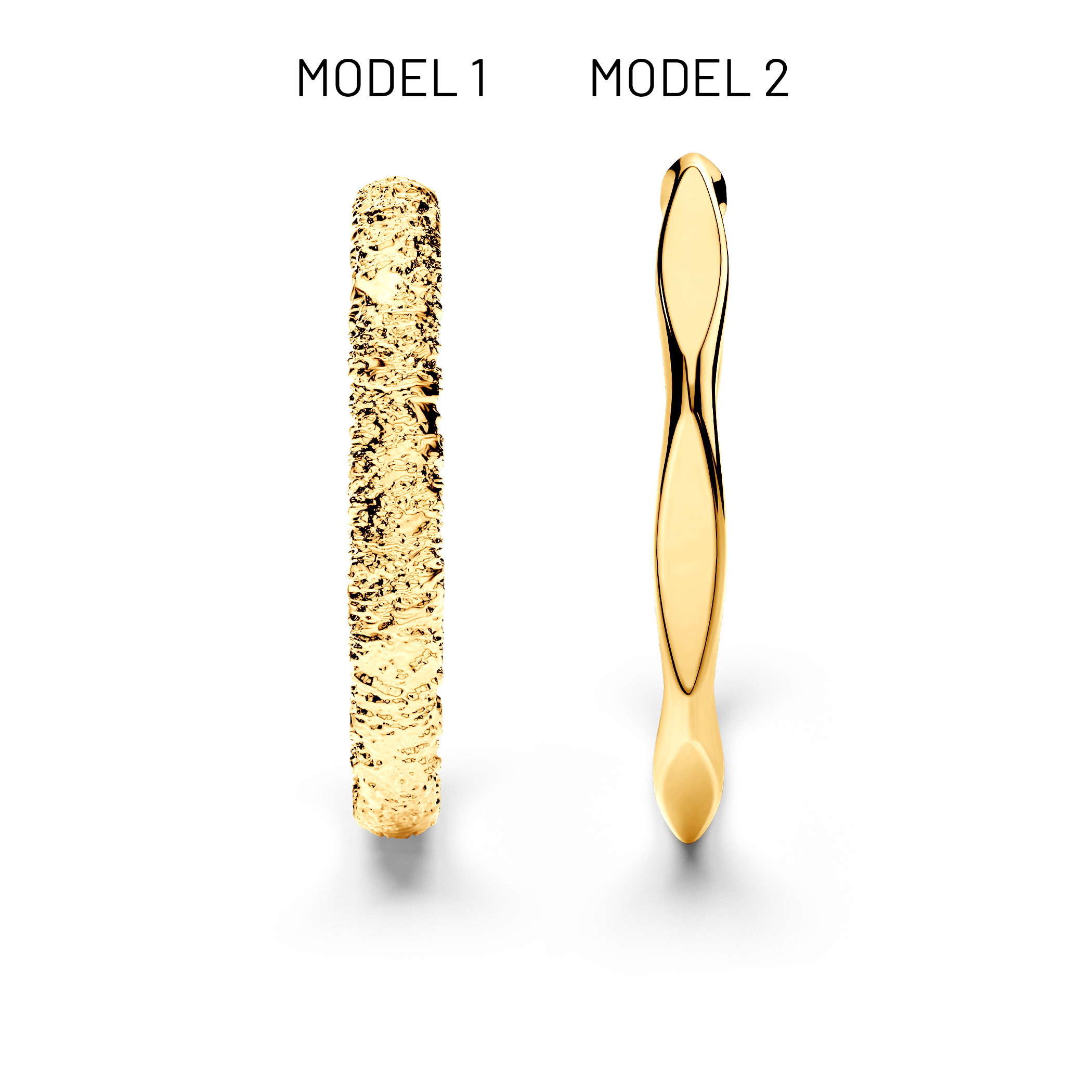 Obrączki partnerskie Sign of Love®: złote, płaska 2,6mm i płaska 1,9mm