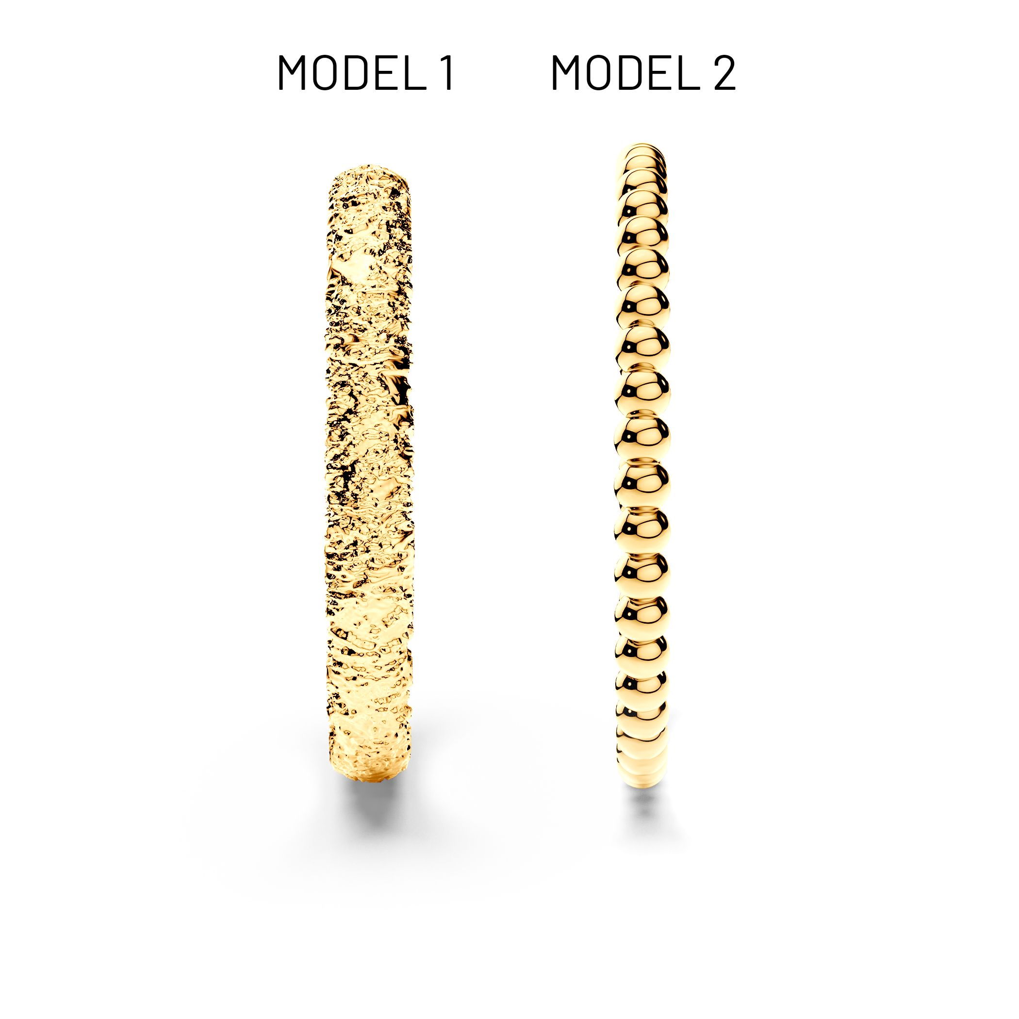 Obrączki partnerskie Sign of Love®: złote, płaska 2,6mm i okrągła 1,3mm