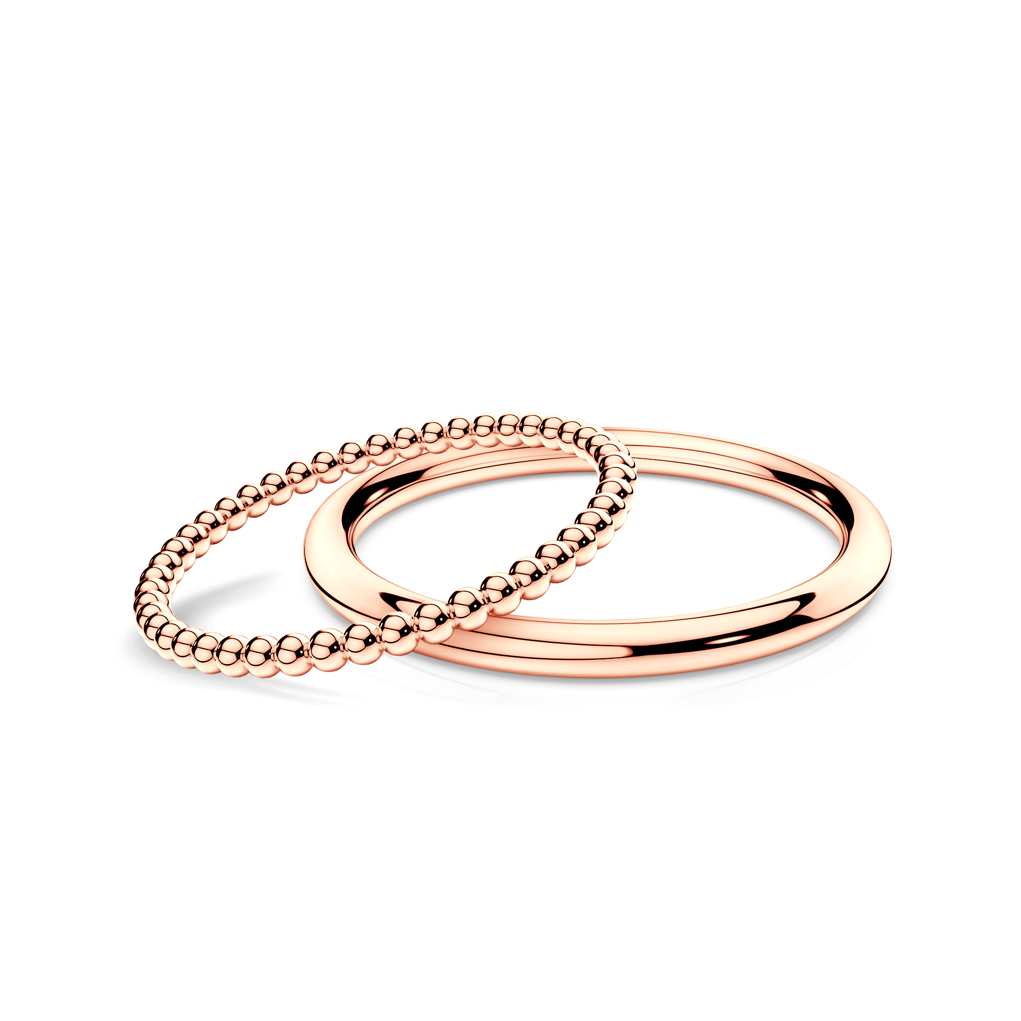 Obrączki partnerskie Sign of Love®: różowe złoto, okrągła 1,3mm i okrągła 1,7mm