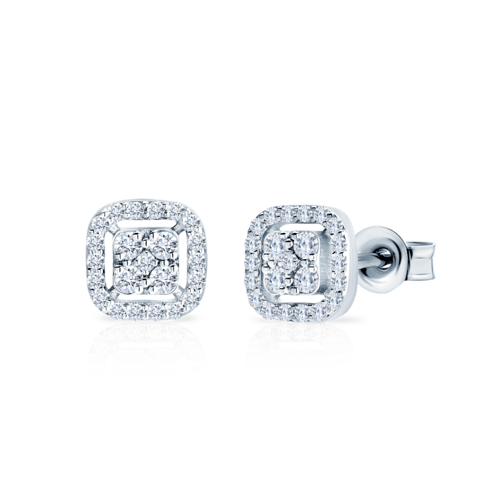 Kolczyki Savicki: białe złoto, diamenty