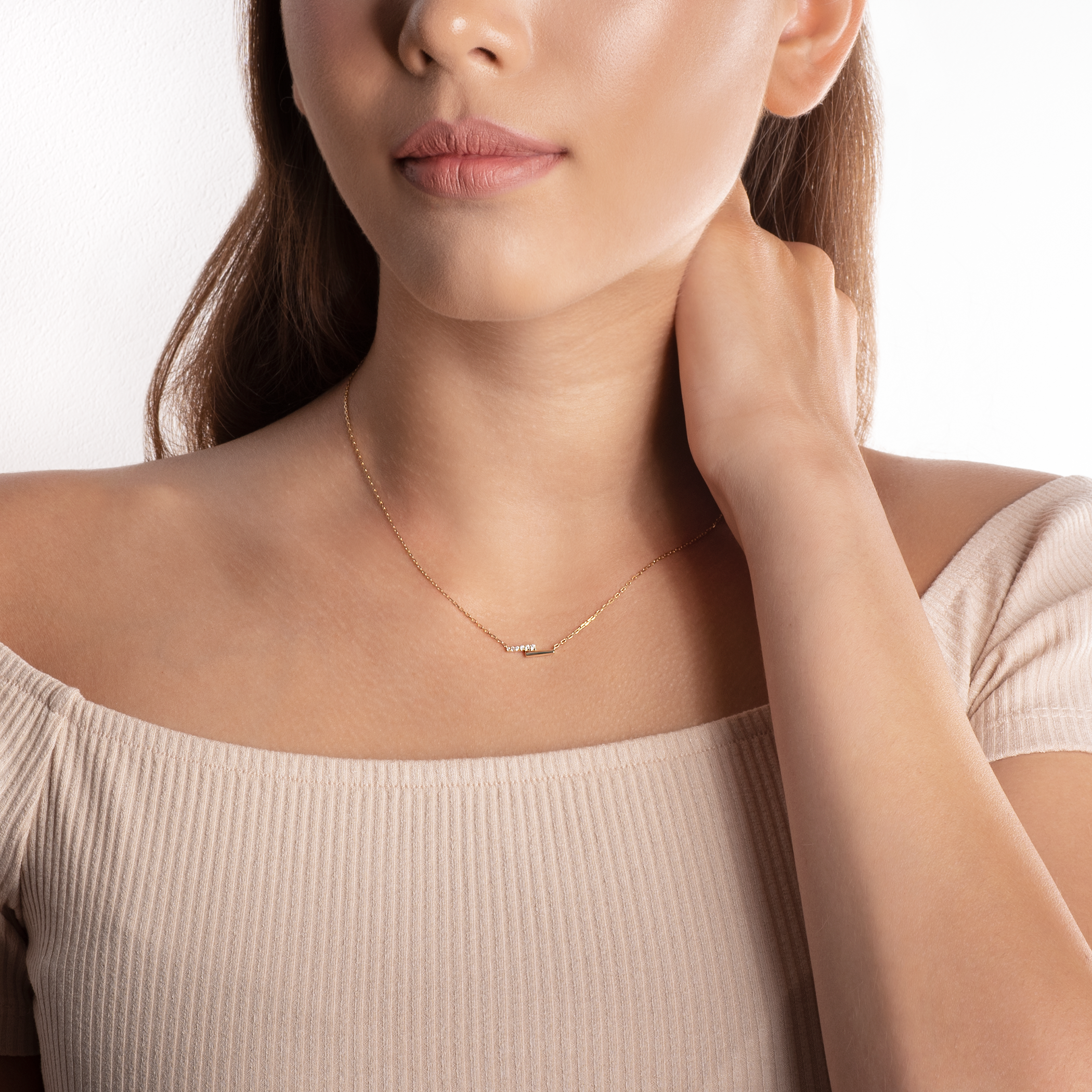 Naszyjnik Savicki: złoty, diamenty