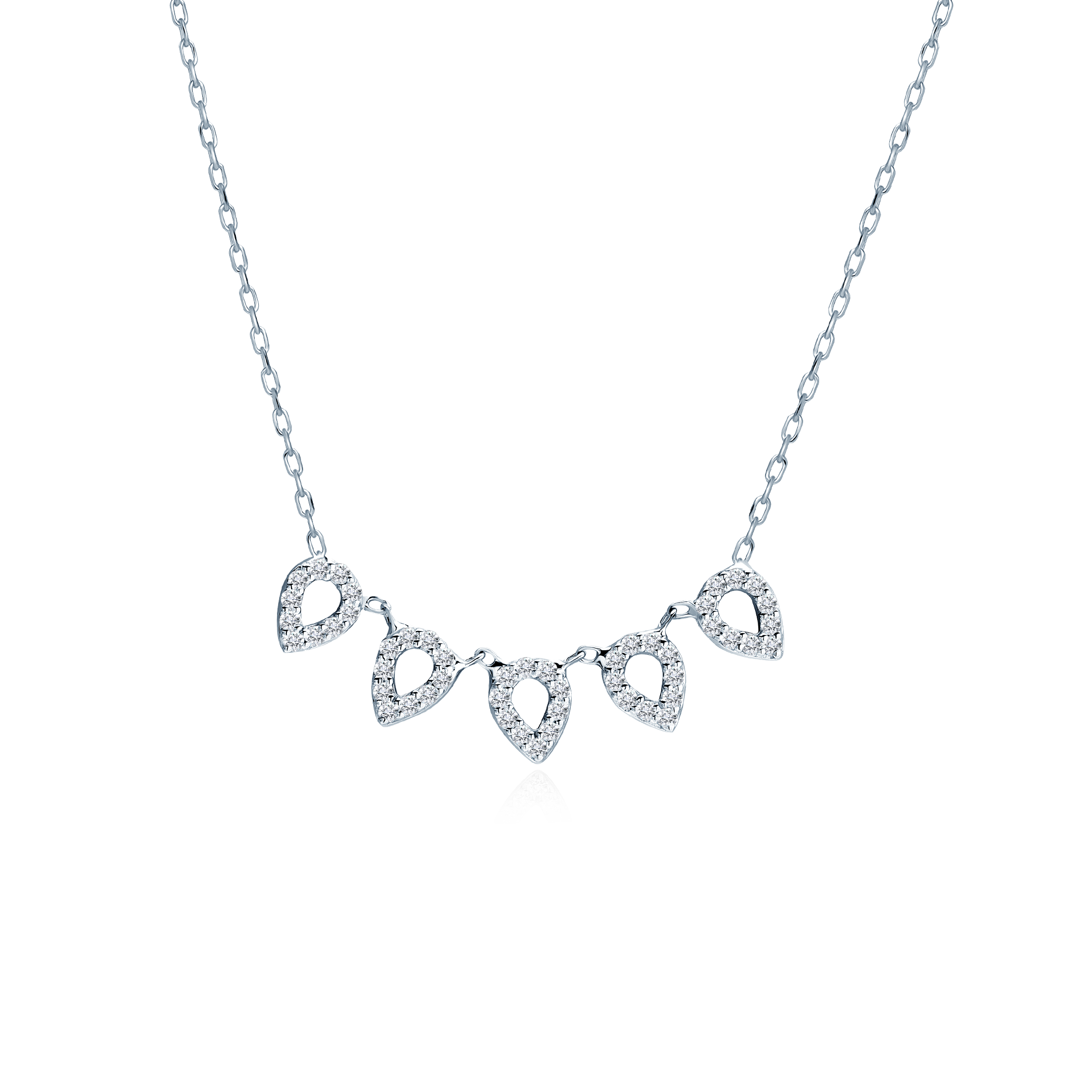 Naszyjnik Savicki: białe złoto, diamenty