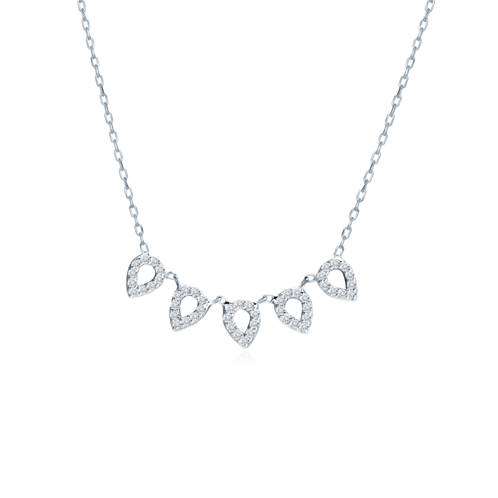 Naszyjnik Savicki: białe złoto, diamenty