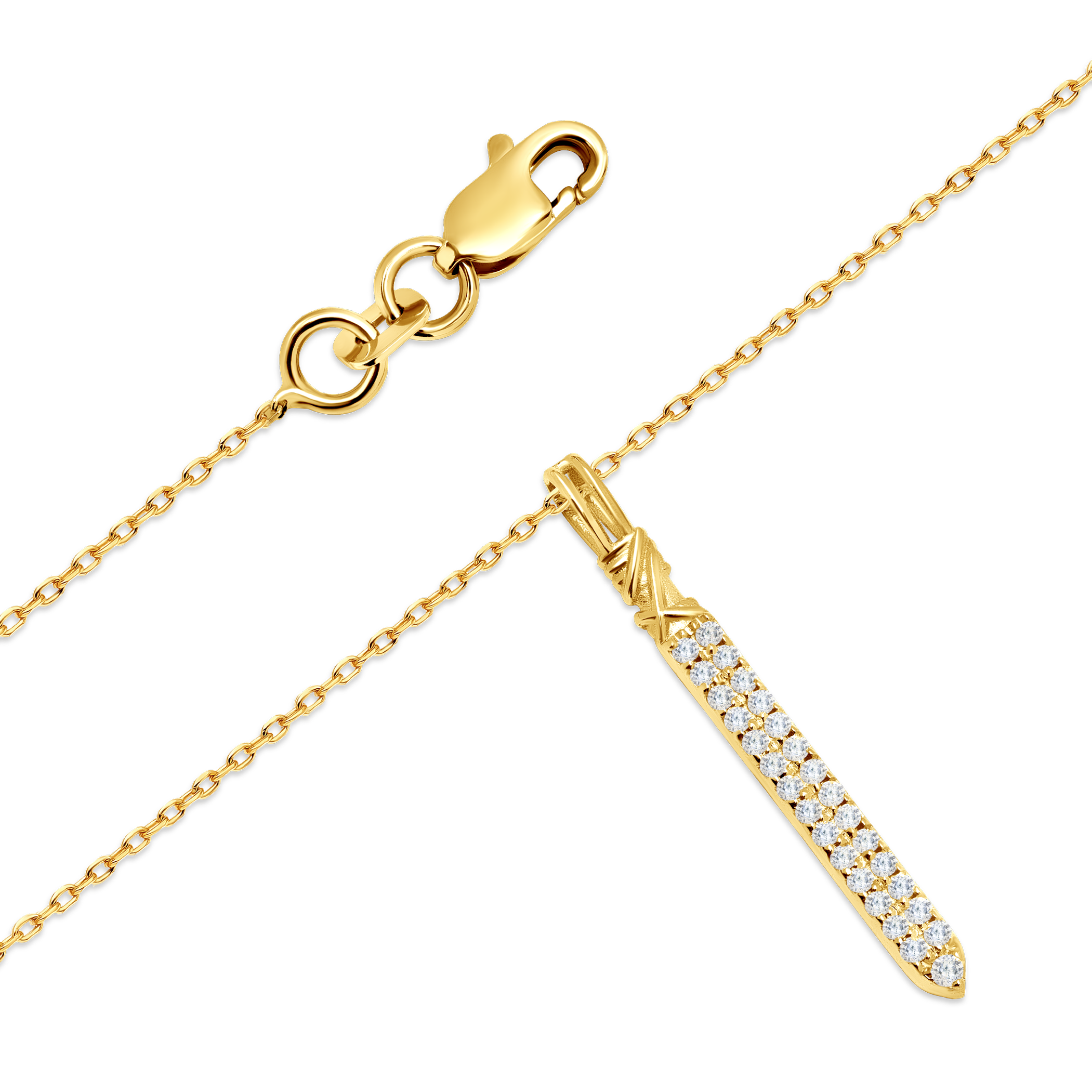 Naszyjnik Savicki: złoty, diamenty