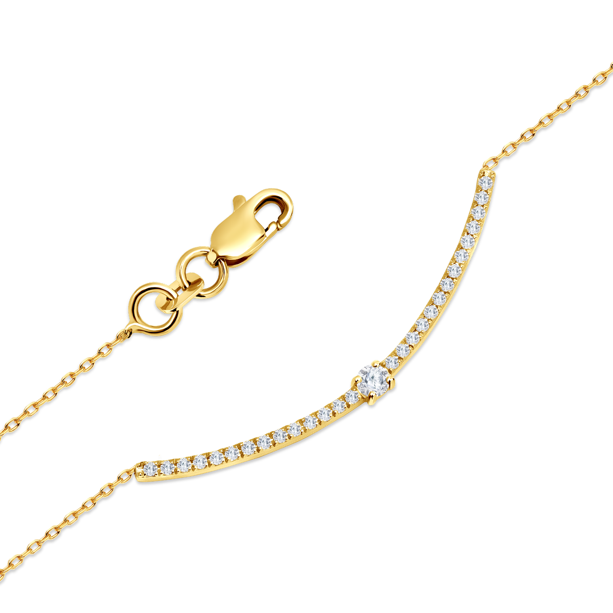 Naszyjnik Savicki: złoty, diamenty