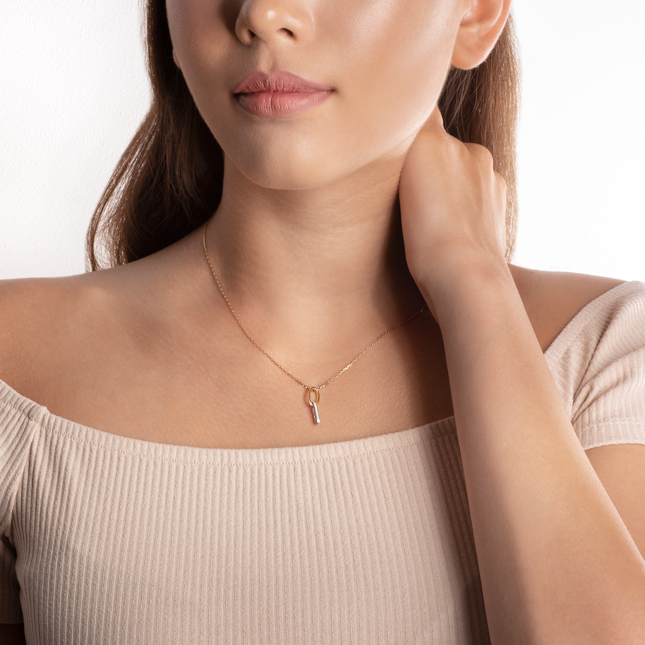 Zawieszka Savicki: dwukolorowe złoto, diamenty - 4