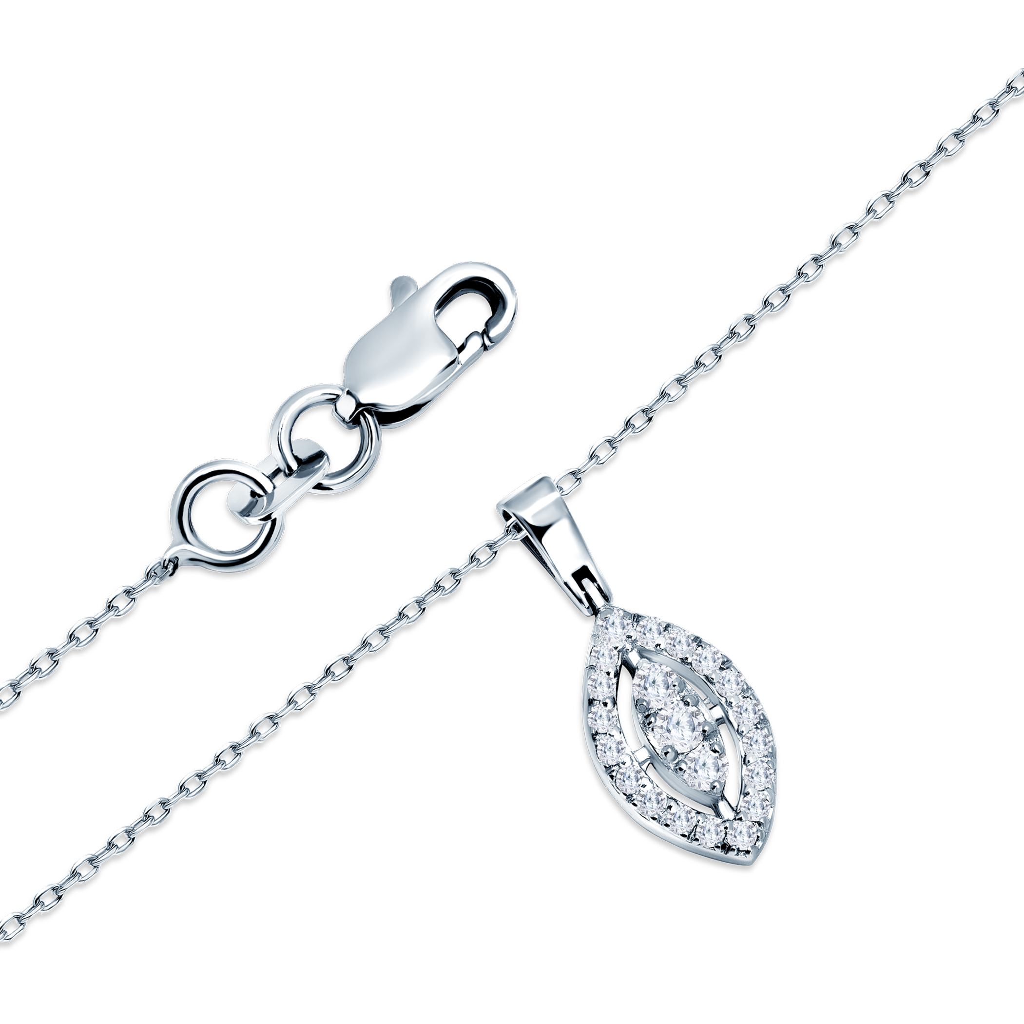 Naszyjnik Savicki: białe złoto, diamenty
