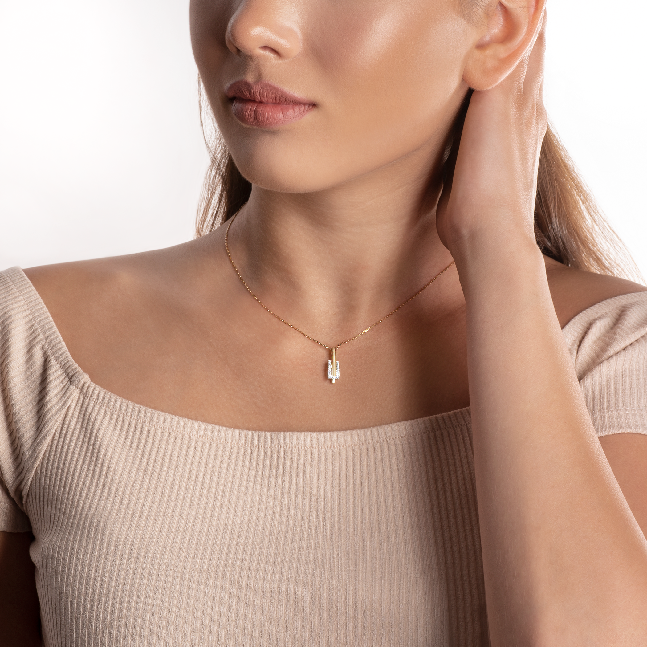 Zawieszka Savicki: dwukolorowe złoto, diamenty