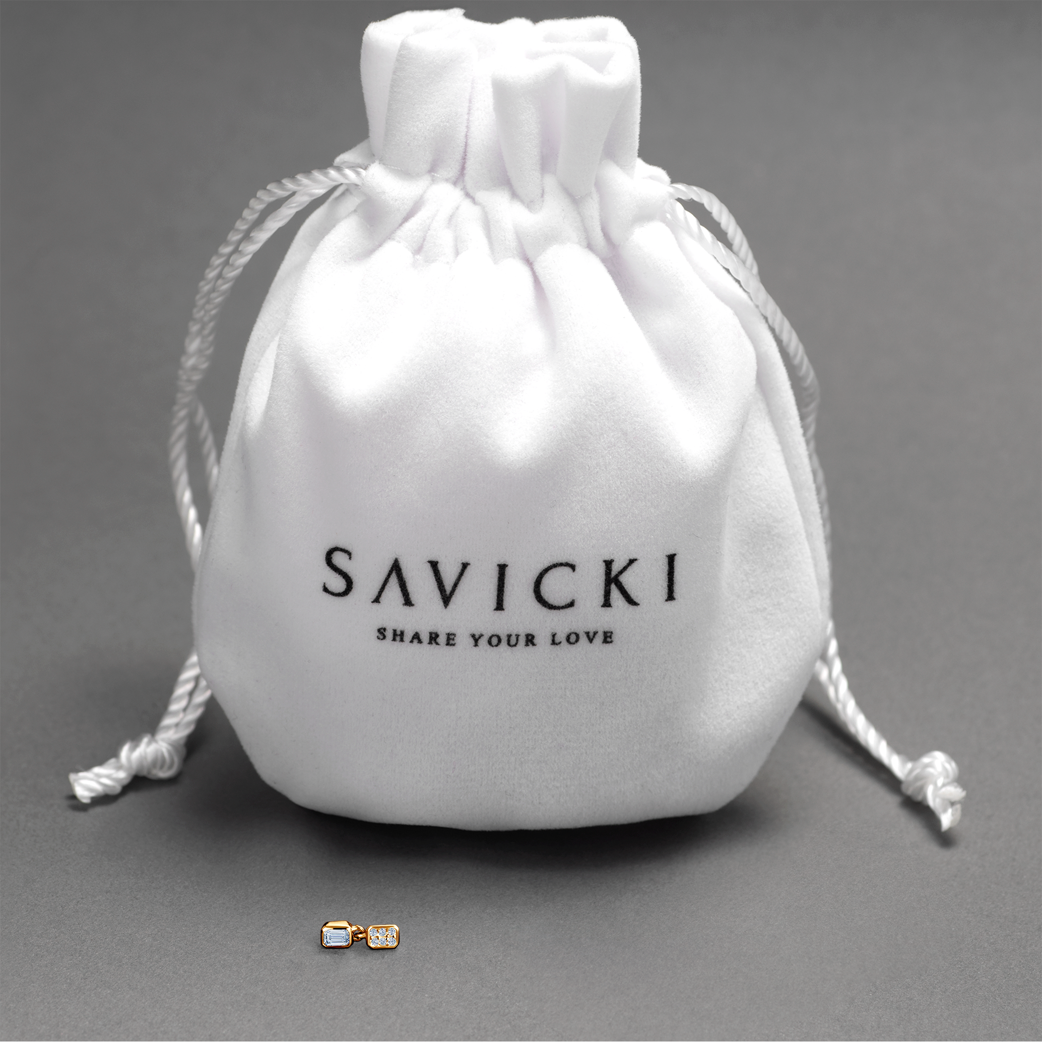Zawieszka Pure: złota, diamenty - 5