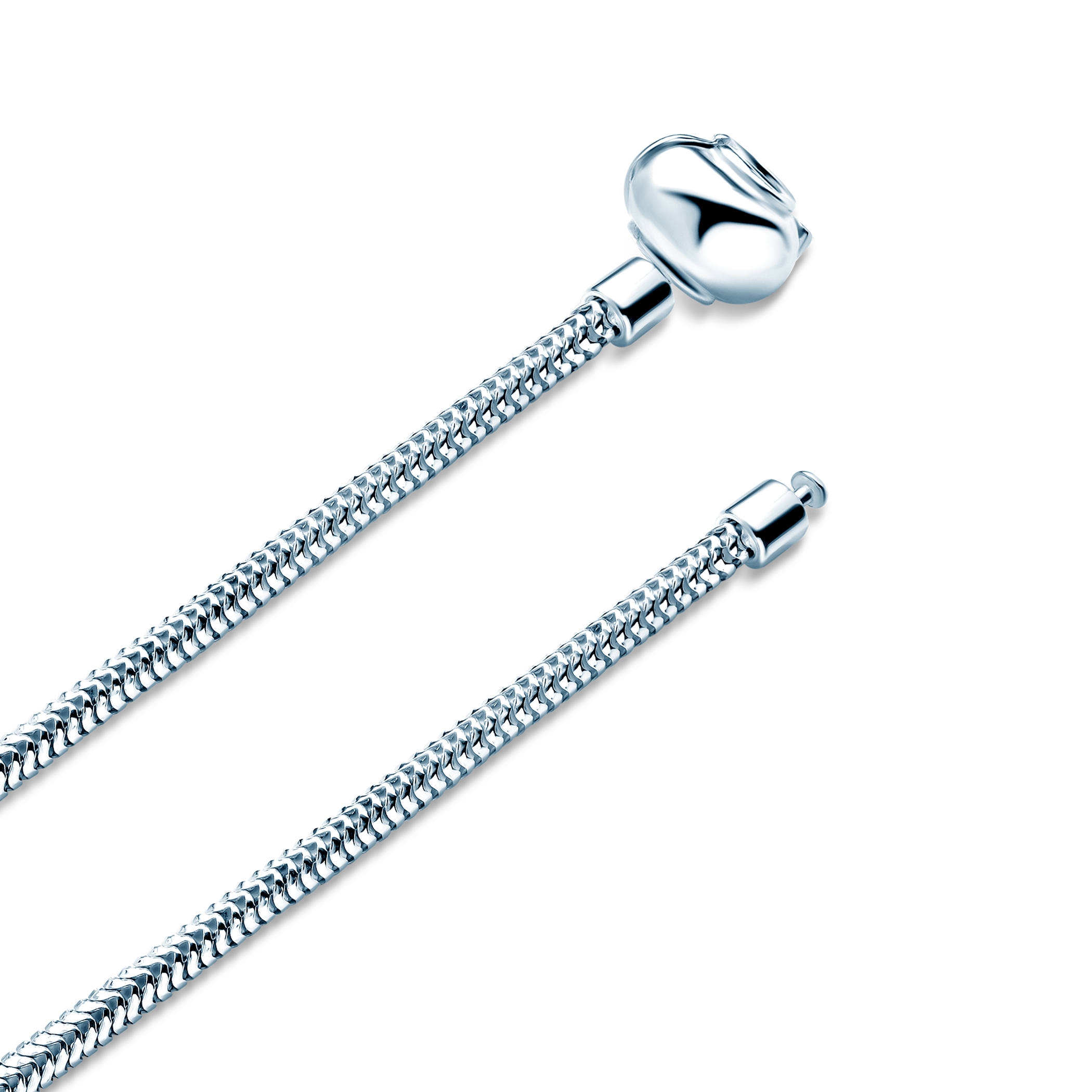 Bransoletka na charmsy Savicki: srebrna, 19cm - 3