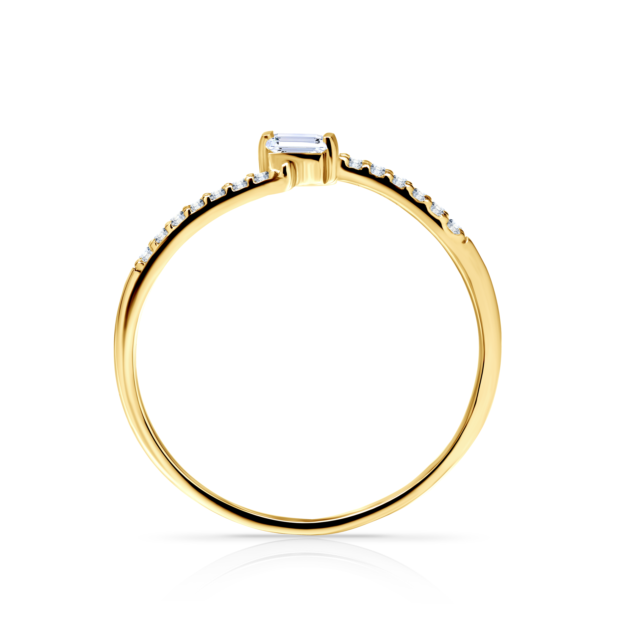 Pierścionek zaręczynowy SAVICKI: złoty, diament