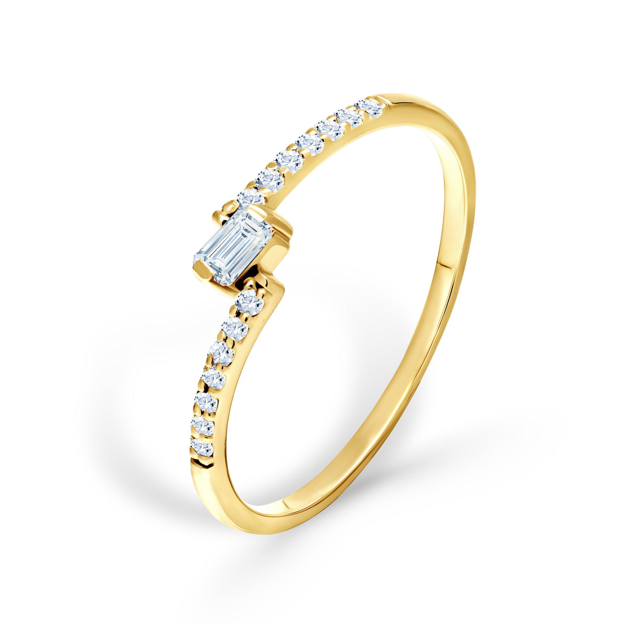 Pierścionek zaręczynowy SAVICKI: złoty, diament